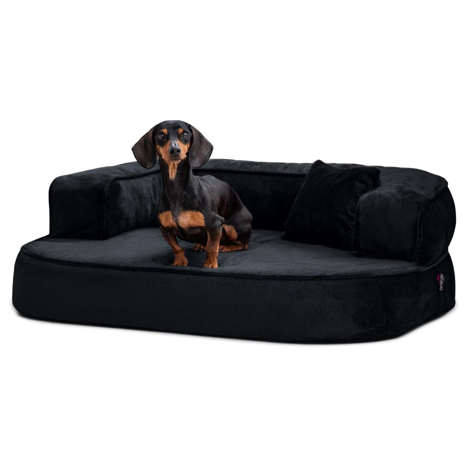 tierlando® Tierbett Orthopädisches Hundesofa SHARLEEN VISCO PLUS kuscheliger Teddystoff