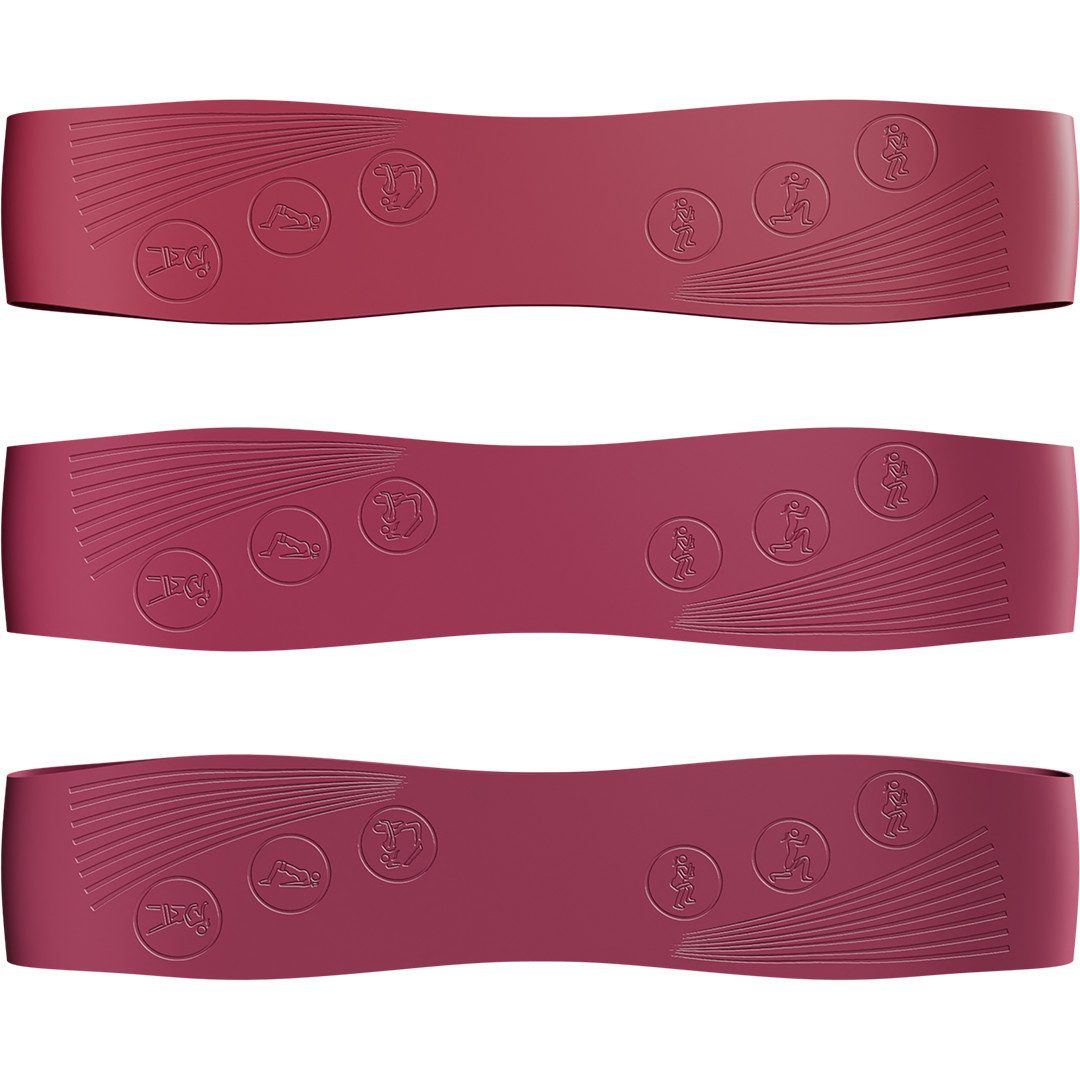 NEOLYMP Trainingsband Pilates Fitnessbänder - Resistance Bands 3er Set – 9/14/18 kg, 3 Widerstandsstufen Silikon Gymnastikband rutschfest für Pilates, Yoga