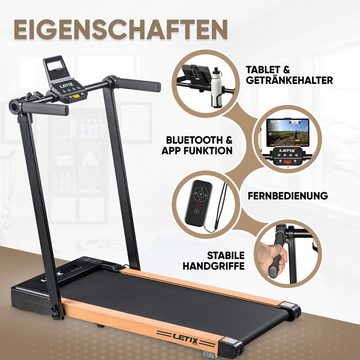 Letix Sports Laufband FoldPro 2in1 mit LCD-Display, Bluetooth & APP Funktion, für zu Hause und Büro, motorisiertes Fitnessgerät, Heimtrainer