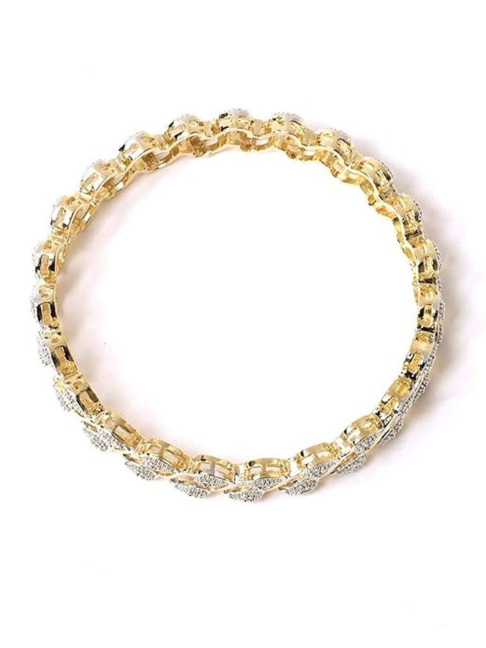 YouBella Armreif Set Gold Plated Armreifenset für Frauen & Mädchen, Bangle Set (Enthaltene Komponenten: 1 Armreifen-Set, Party-Kleidung, Stilvoll, Geeignet für alle Anlässe), Hautfreundlich, Am besten zum Verschenken