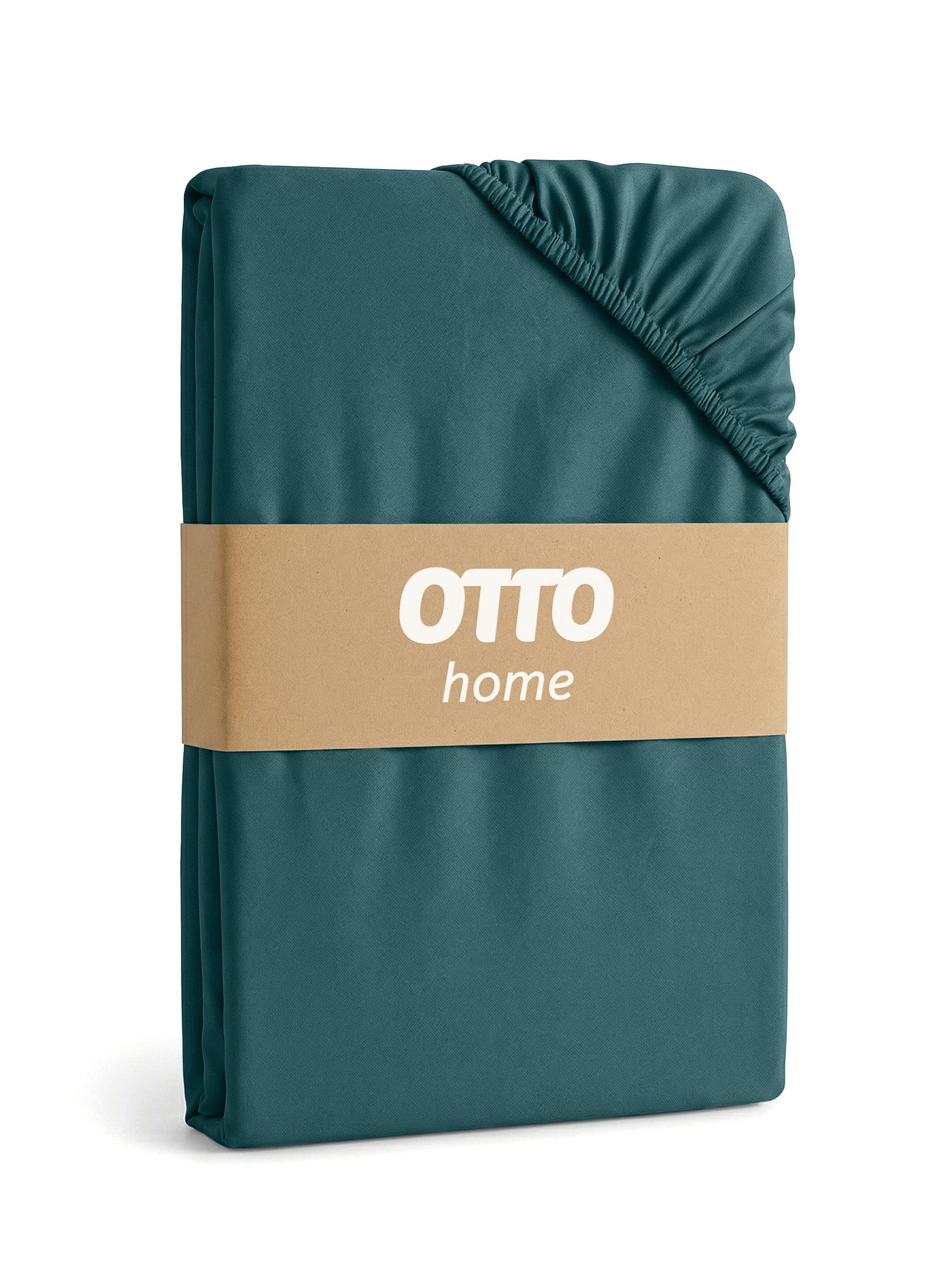 OTTO home Spannbettlaken PHYSALIS in BASIC und PREMIUM Qualität, 100% Baumwolle, Jersey (160 g/m), Gummizug: rundum, (2 Stück), für Matratzen bis 18 cm Höhe, Bettlaken, Spannbetttuch, pflegeleicht