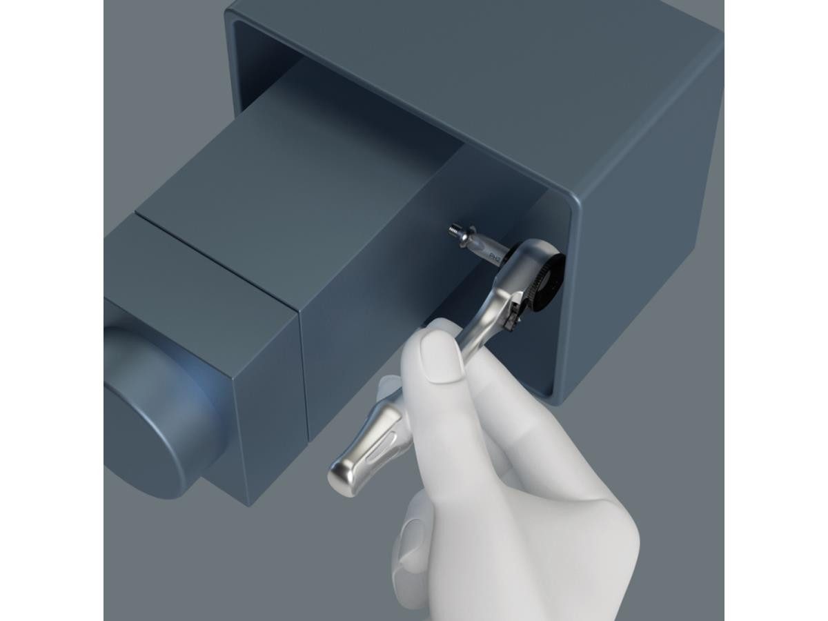 Wera Steckschlüssel Kraftform Kompakt Zyklop Mini 2 (Set), 27-teilig, in besonders engen Arbeitssituationen, inkl. Textilbox
