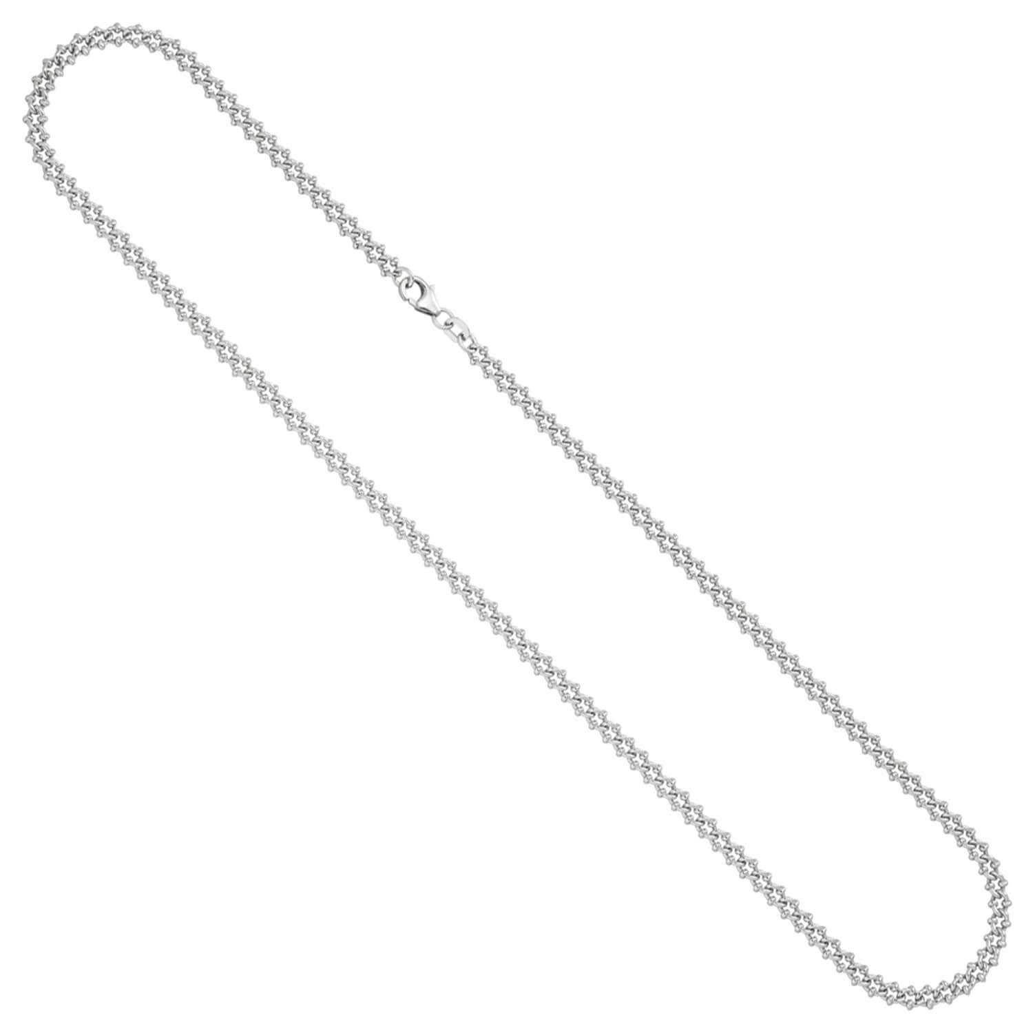Silberkette 4mm Halskette aus 925 Silber rhodiniert 45cm