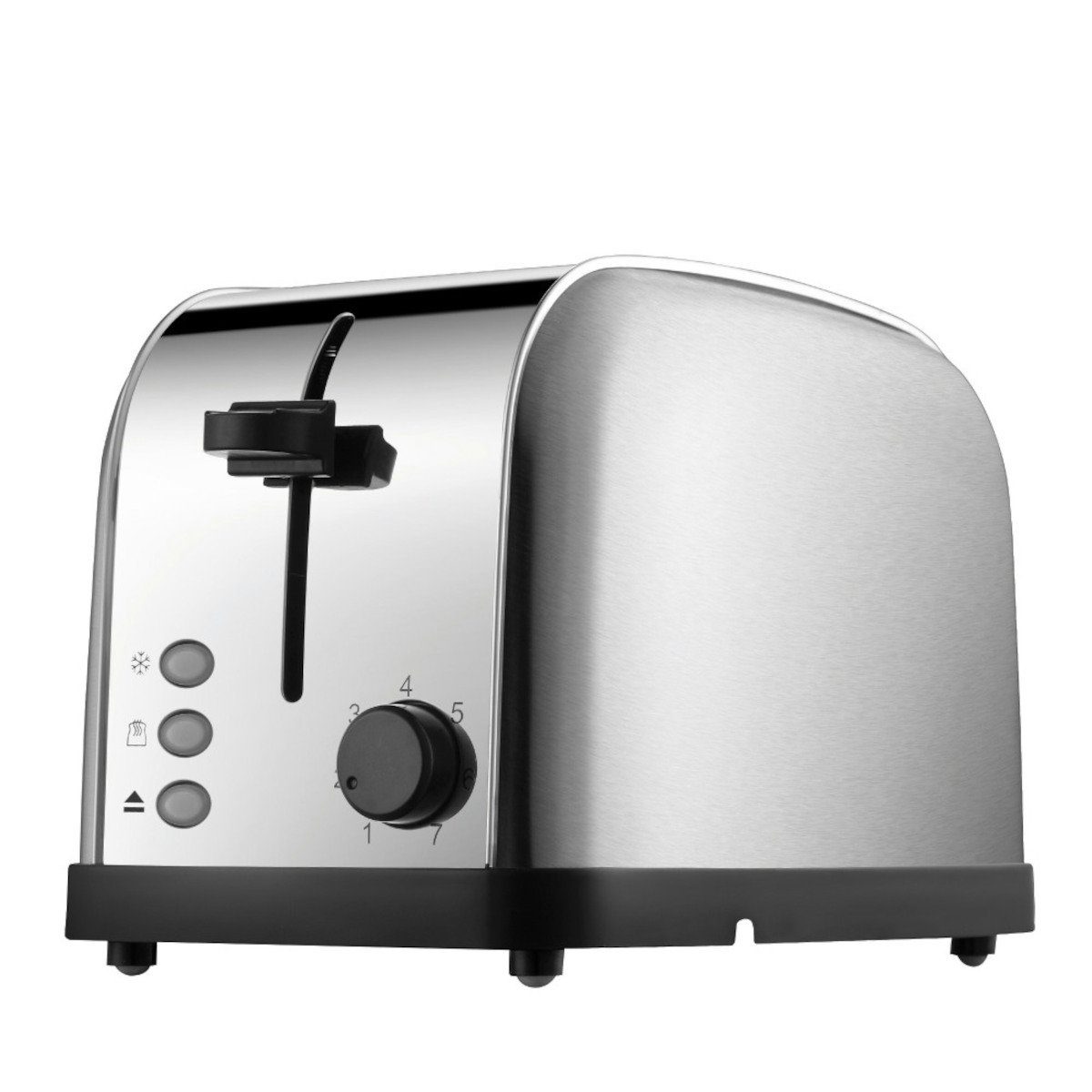 Daewoo Toaster Edelstahl Toaster - 2 Schubladen, 2 Scheiben, 2 kurze Schlitze, für Tosten