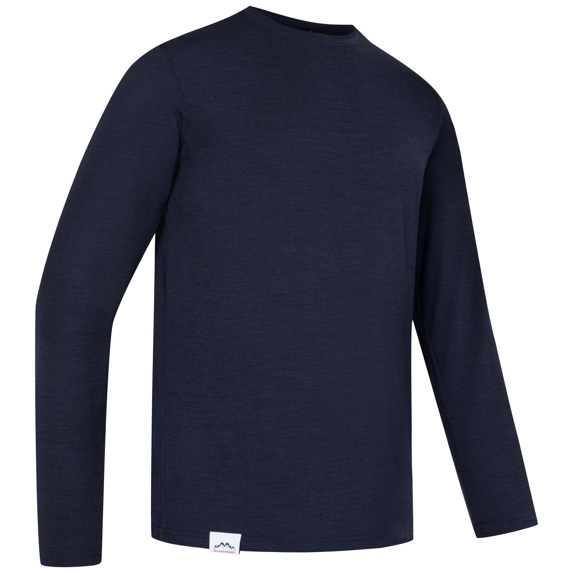 Alpenwert Langarmshirt Herren Longsleeve aus Merinowolle – atmungsaktiv & geruchsneutral (1 Pack) Antibakteriell, Anti-Schweiß-Geruch, Outdoor & Funktionsshirt