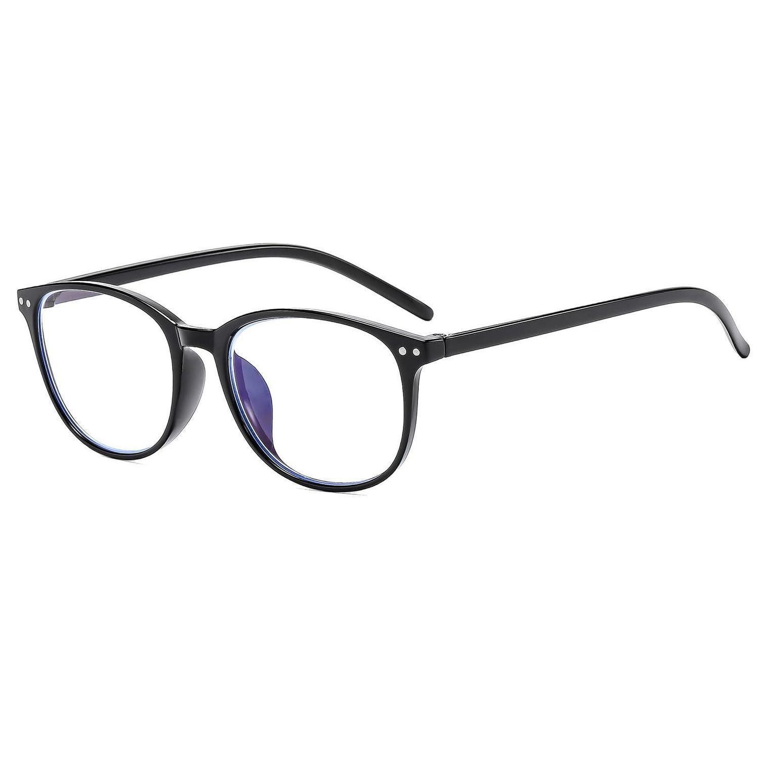 LuxusKollektion Brille Blaulichtfilter Brille Damen/Herren Rund Schwarz -4.5