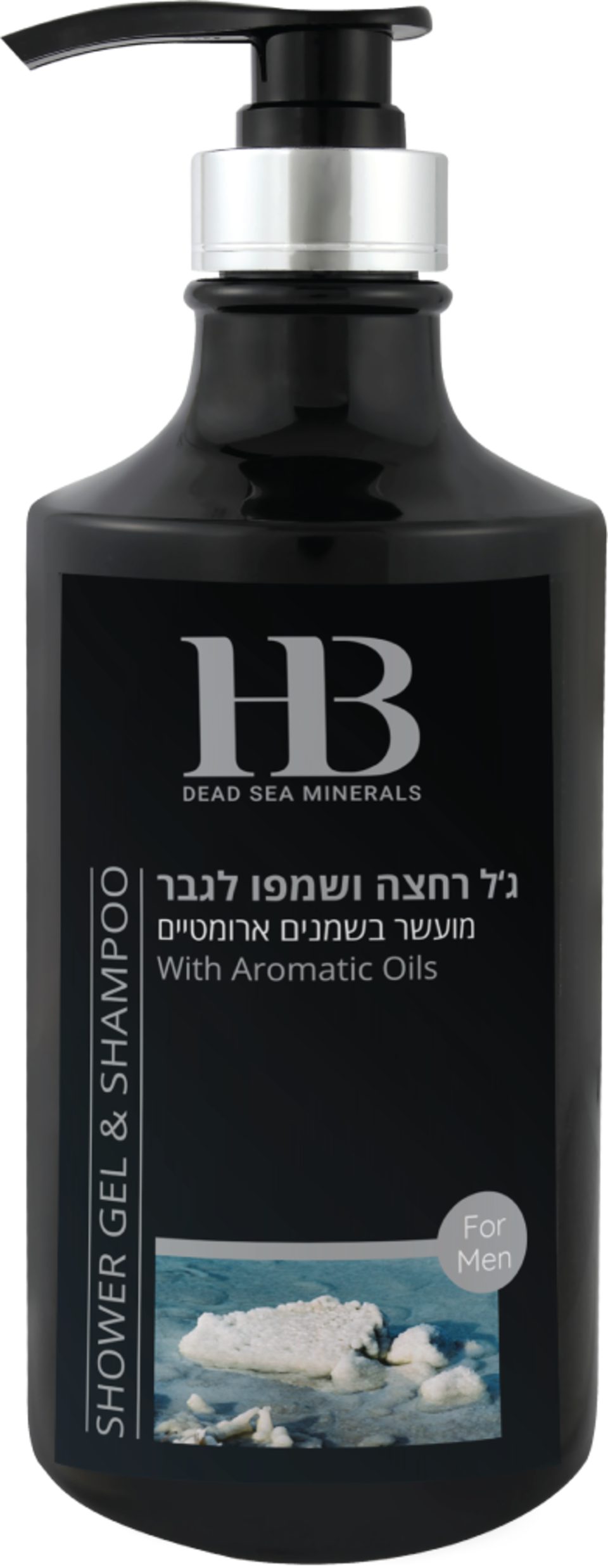 H.B. Dead Sea Minerals Duschgel Health&Beauty Männer Duschgel & Shampoo Totes Meer 780 ml, Mit Totes-Meer-Mineralien, Aloe Vera & Kamille, Arganöl & Sheabutter