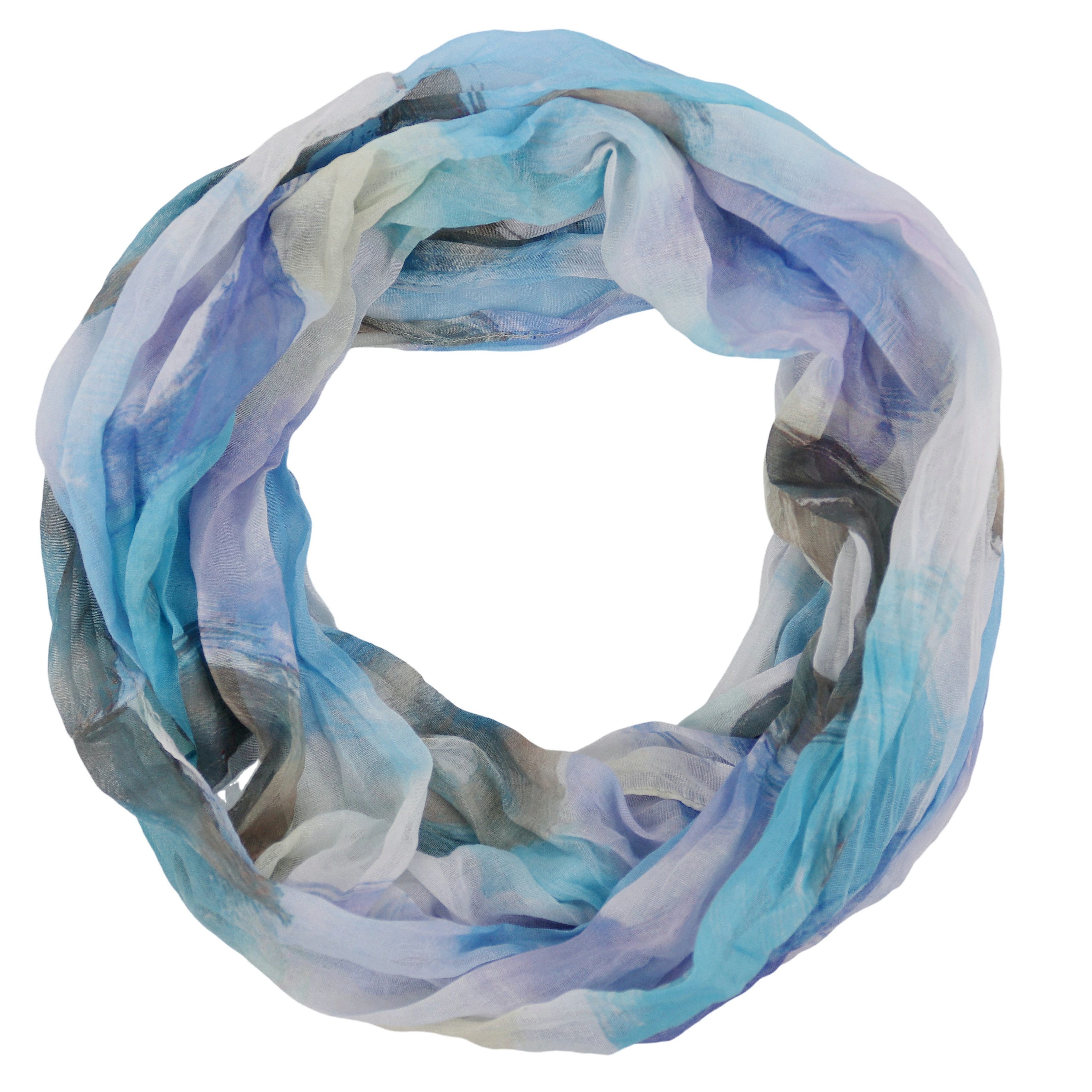 MIRROSI Loop Damen Schal mit Bunt-Muster Weich, Schlauchschal, (zweimal um den hals wickelbar, ca.45x75cm), Damen Halstuch ideal für Frühling, Sommer oder Herbst