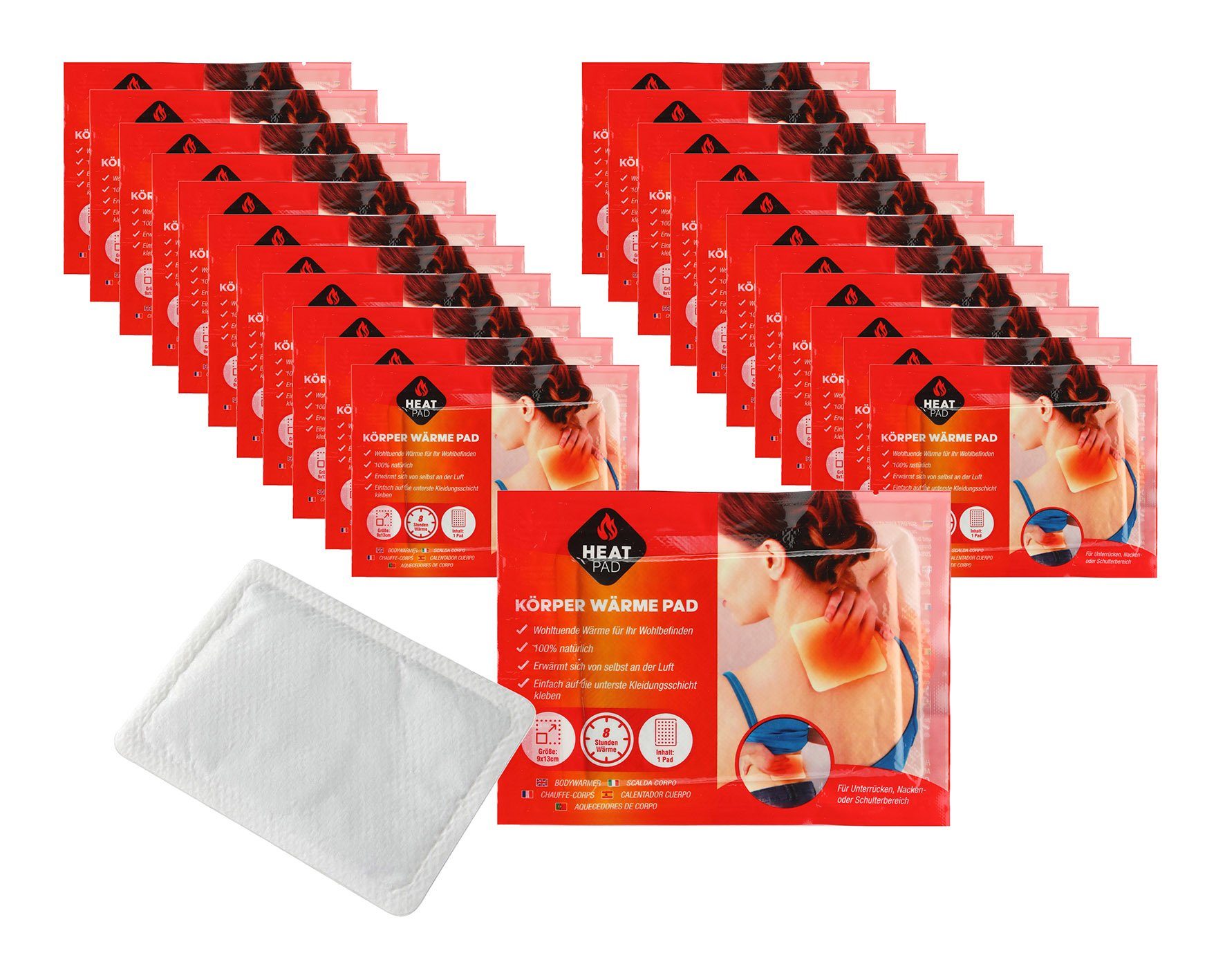 Spetebo Wärmepflaster Wärmepflaster 13 x 9 cm selbstklebend 24er Pack (24 St)