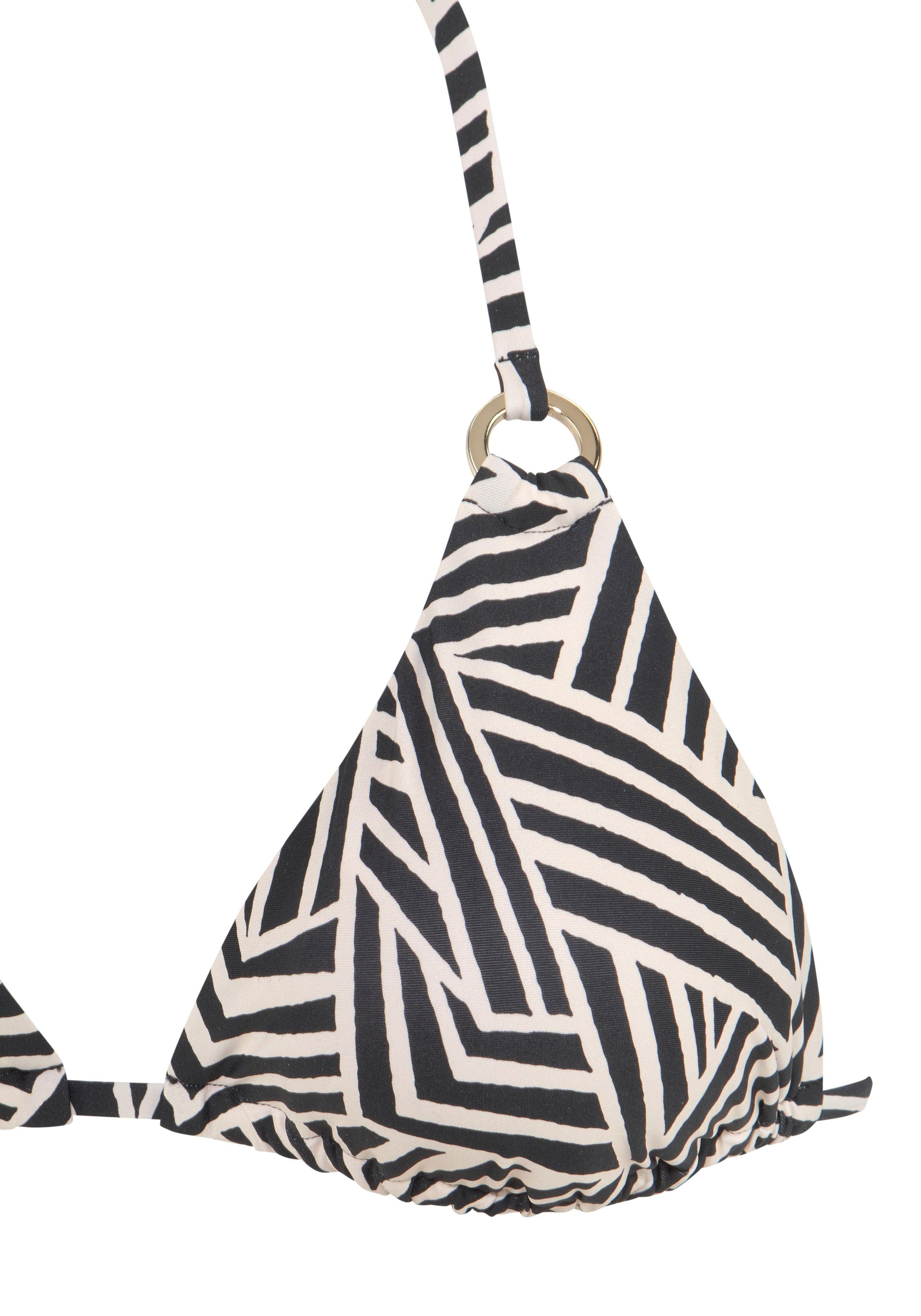 LASCANA Triangel-Bikini-Top Cleo, mit geometrischem Druck