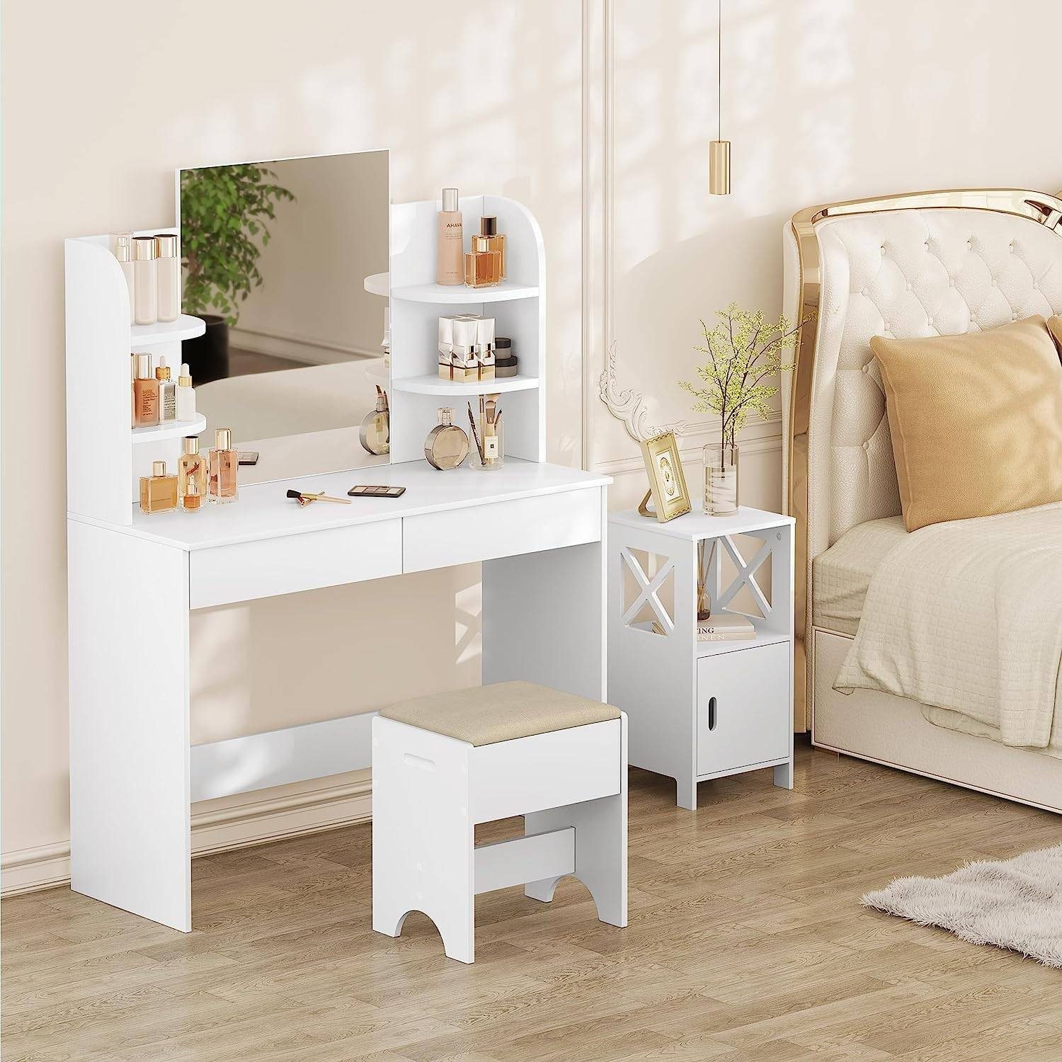 Woltu Polsterhocker (1 St), mit Leinenbezug, aus Holz, 150 kg belastbar günstig online kaufen