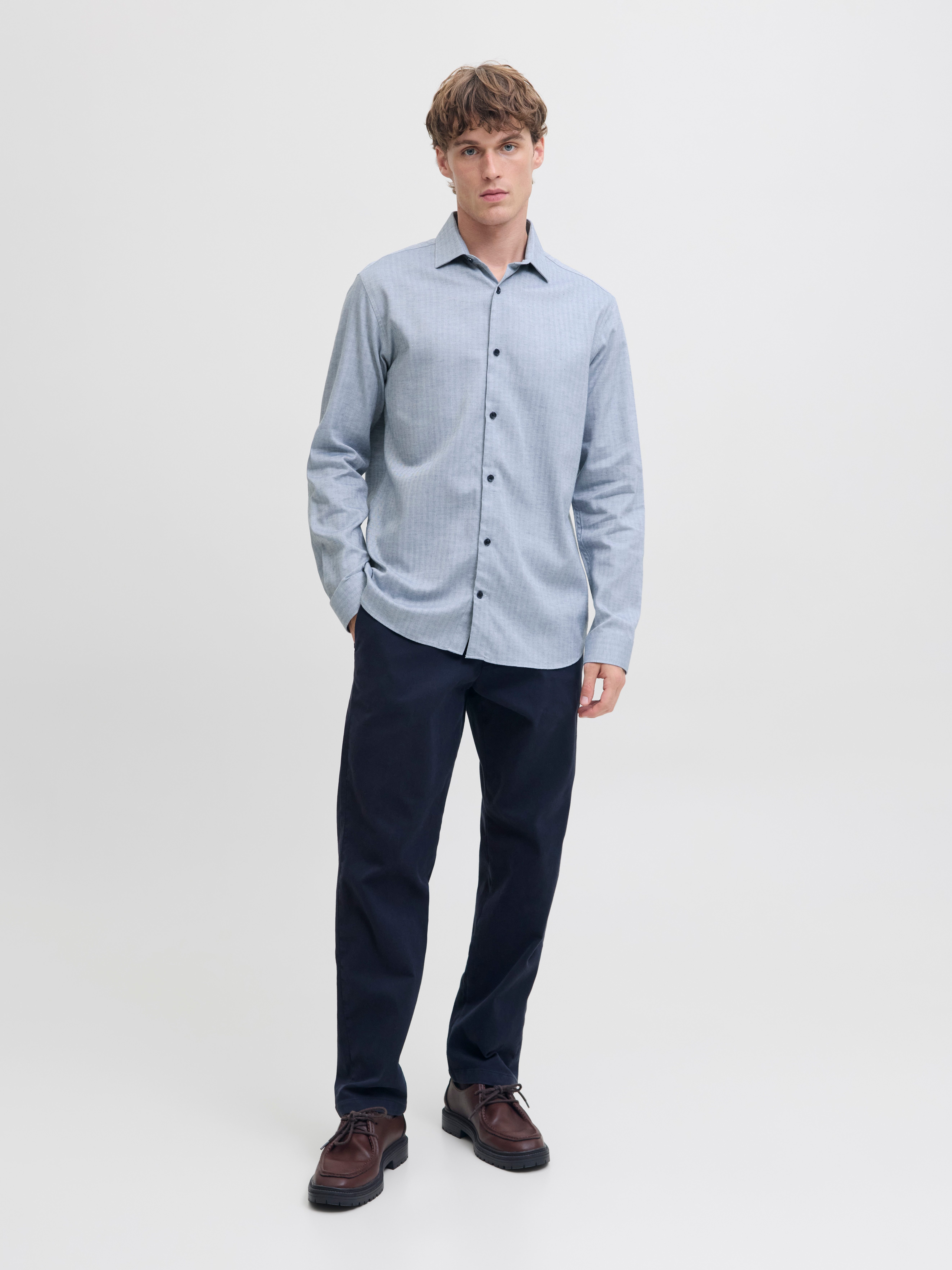 Jack & Jones Langarmhemd JPRBLAPARKER MELANGE L/S SHIRT BF