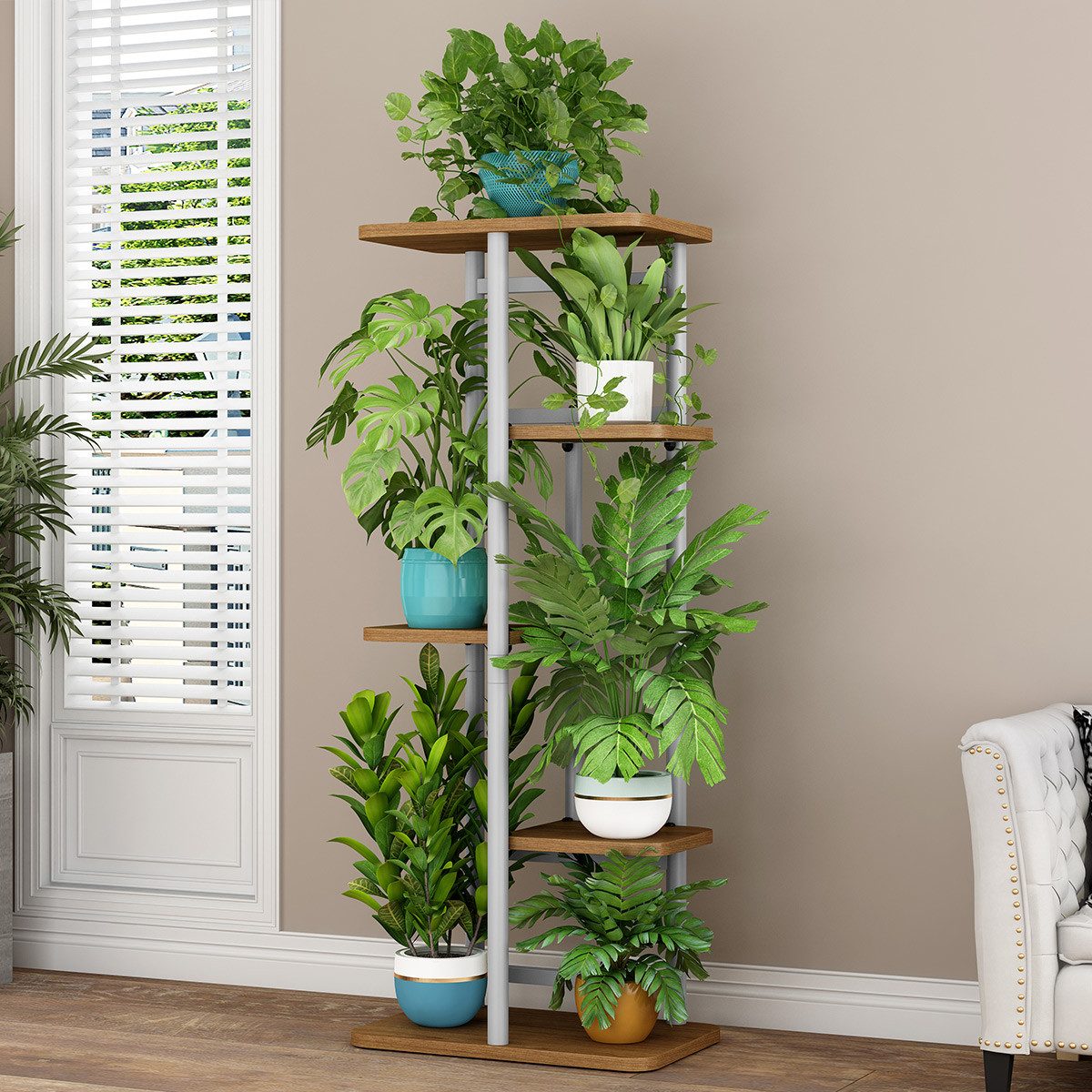 GarveeMore Blumenständer Neu Pflanzenständer Metall Blumenregal günstig online kaufen