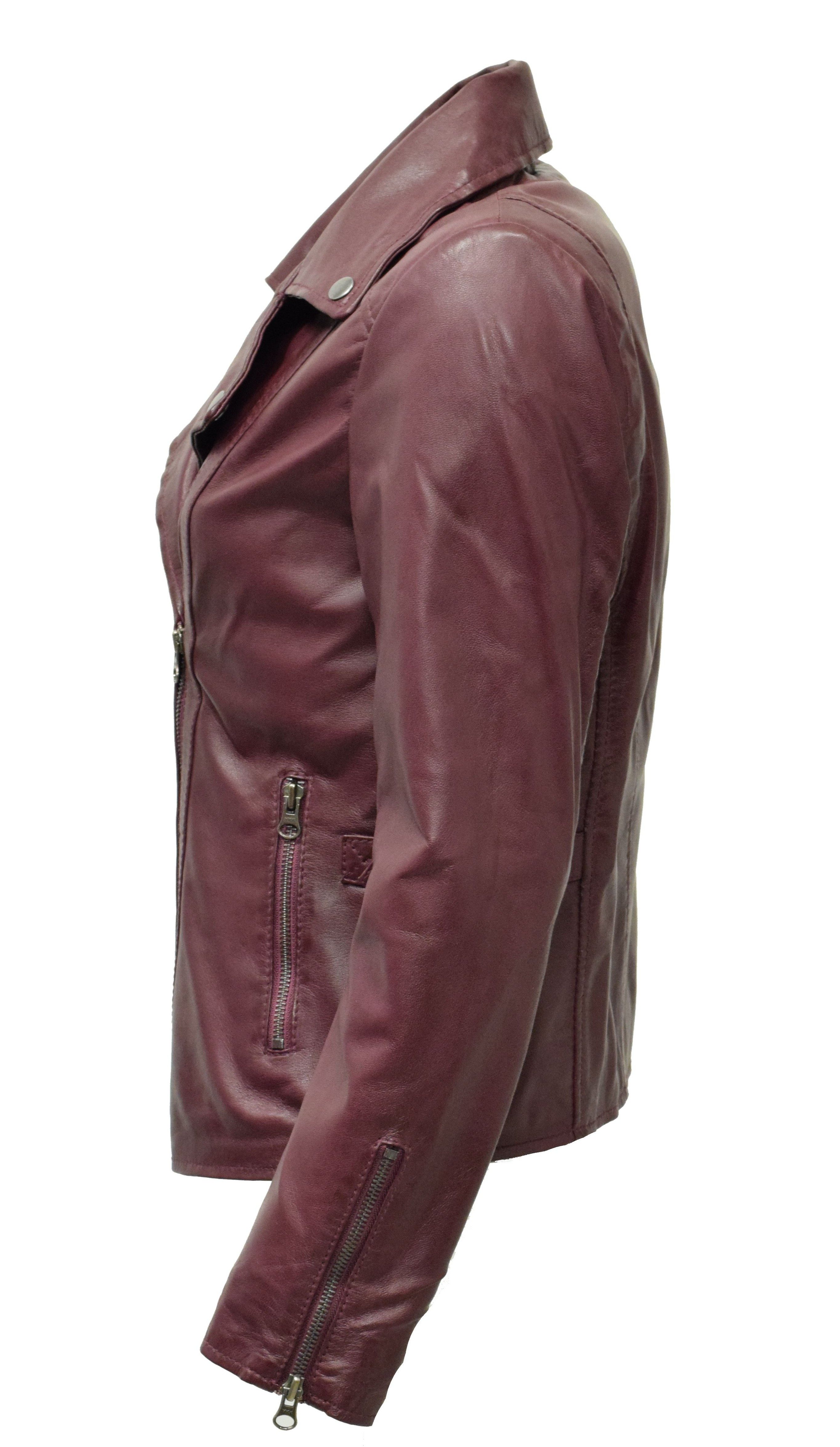 Zimmert Leather Lederjacke Stella im Biker Stil