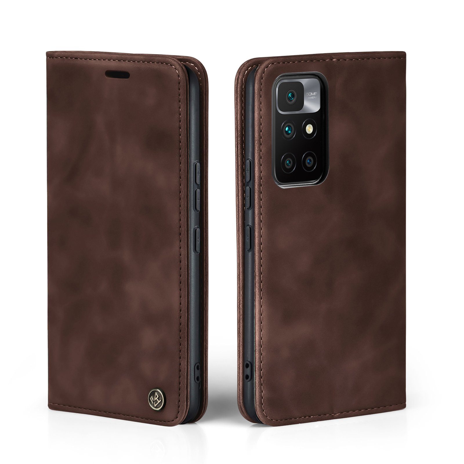 Tec-Expert Handyhülle Tasche Hülle für Xiaomi Redmi Note 10 6.43 Zoll, 6.43, Cover Klapphülle Case mit Kartenfach Fliphülle aufstellbar