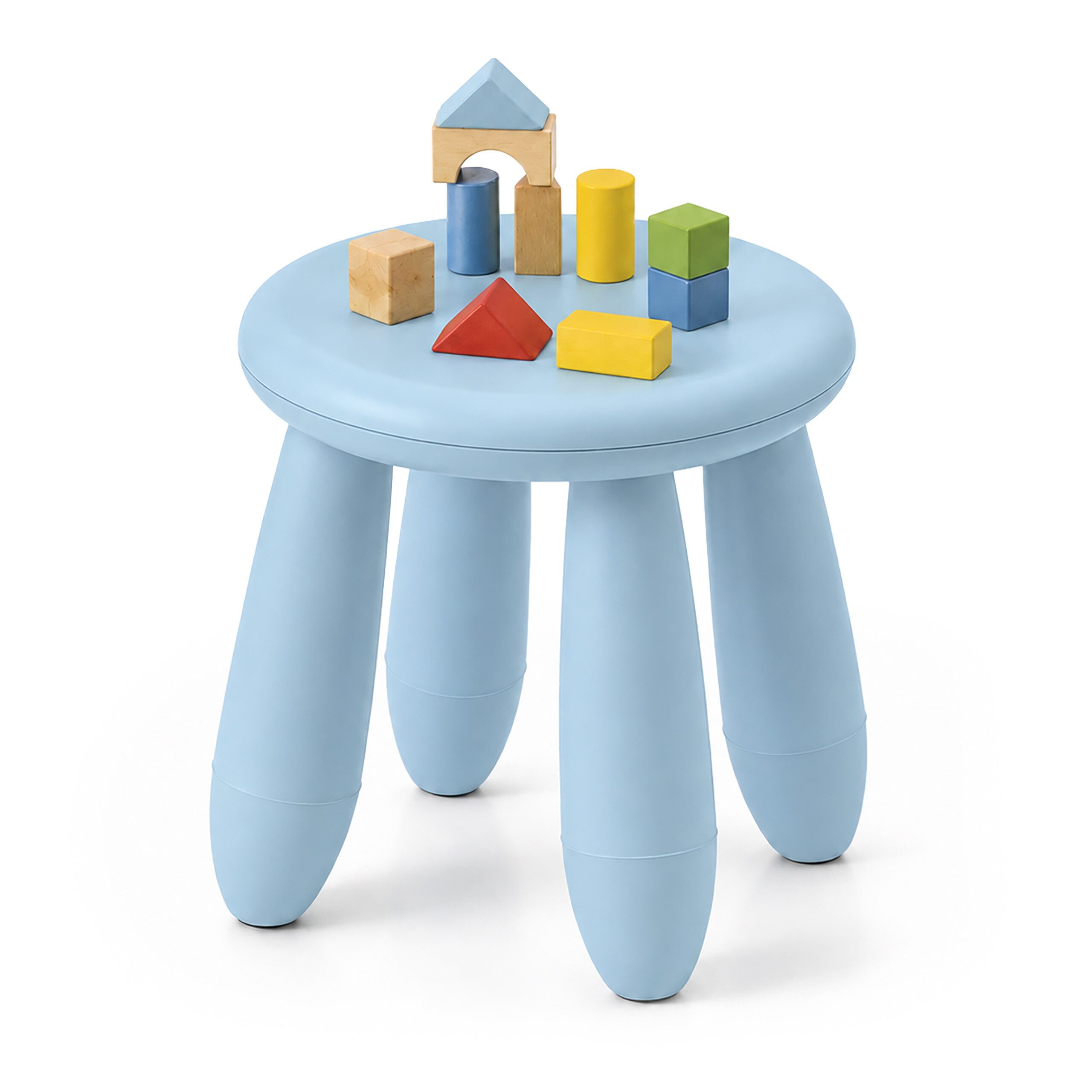 relaxdays Kinderhocker Sitzhocker für Kleinkinder (1 St), blau