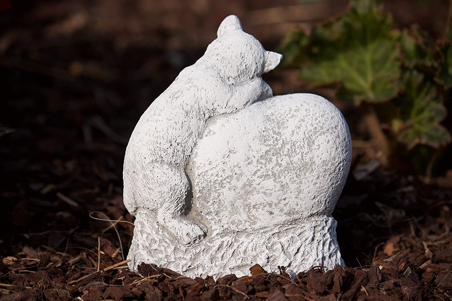 Stone and Style Gartenfigur Frostfeste Steinfigur Grabschmuck Katze "Danke für die schöne Zeit" – Bild 3 von 4