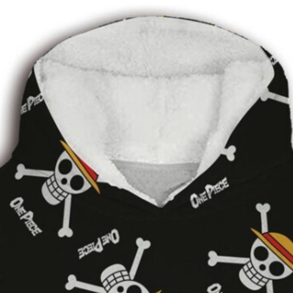 One Piece Anime Fleeceponcho One Piece Ruffy Herren Kuschelponcho Kuschelde günstig online kaufen