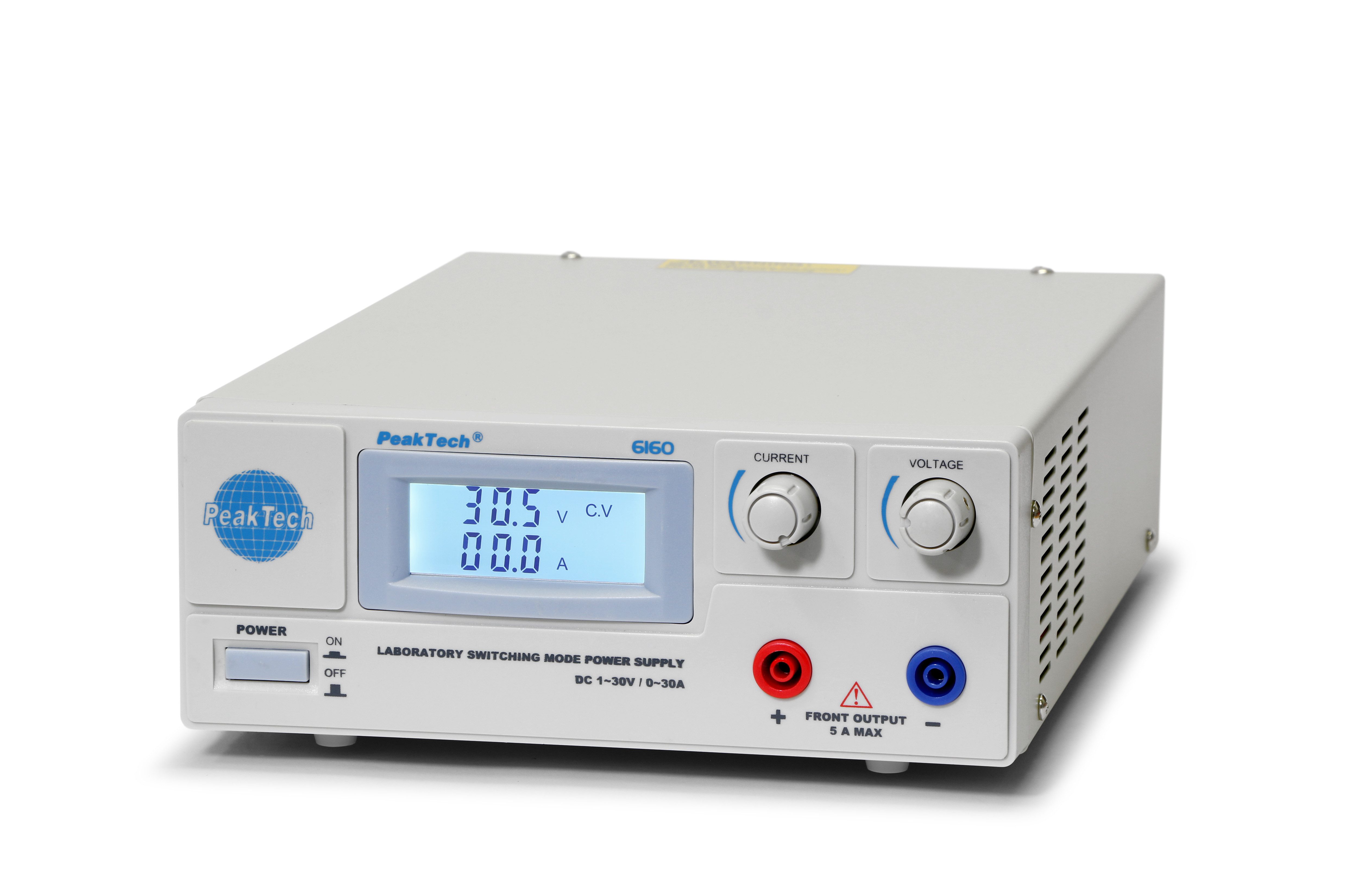 PeakTech 30 V 30 A DC Labornetzteil 0–30 V/0–30 A Labor-Netzteil
