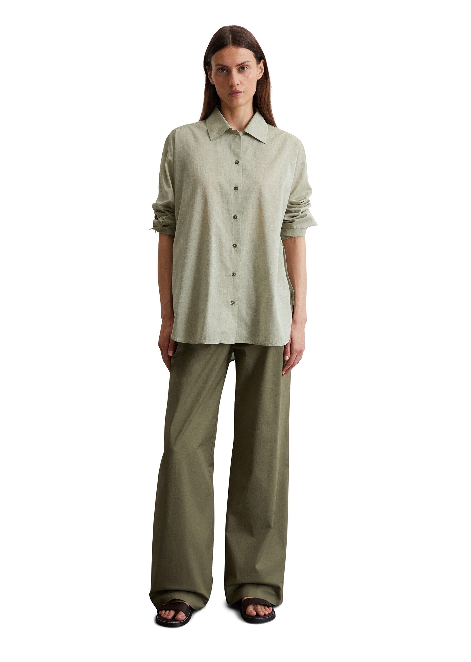 Marc O'Polo Langarmbluse aus Baumwoll-Chambray