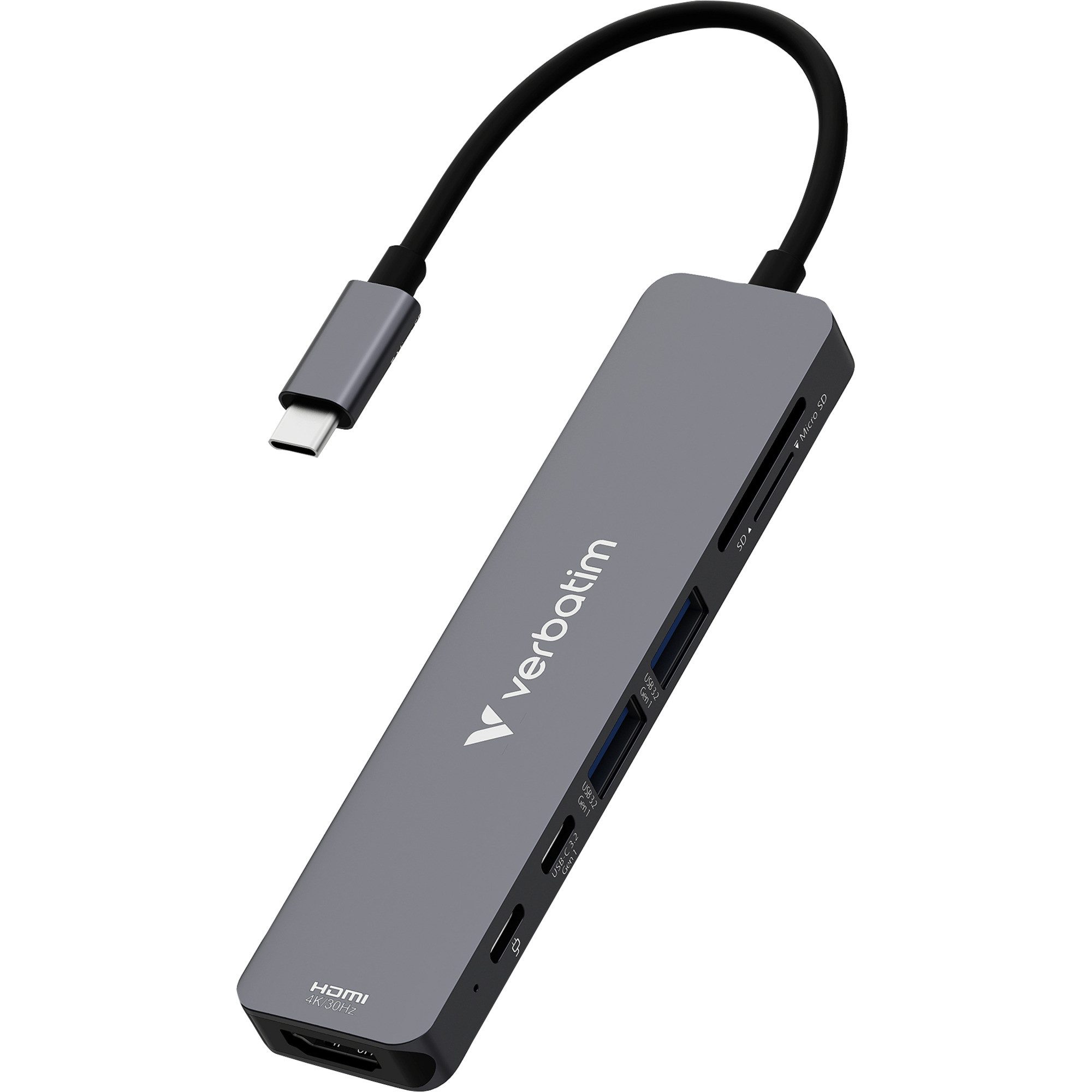 Verbatim Laptop-Dockingstation Verbatim USB-C Essentials Multiport-Hub, Card