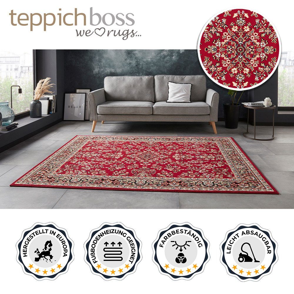 Teppich Boss Teppich Orient Teppich Zabul rot, rechteckig, Höhe: 8 mm günstig online kaufen
