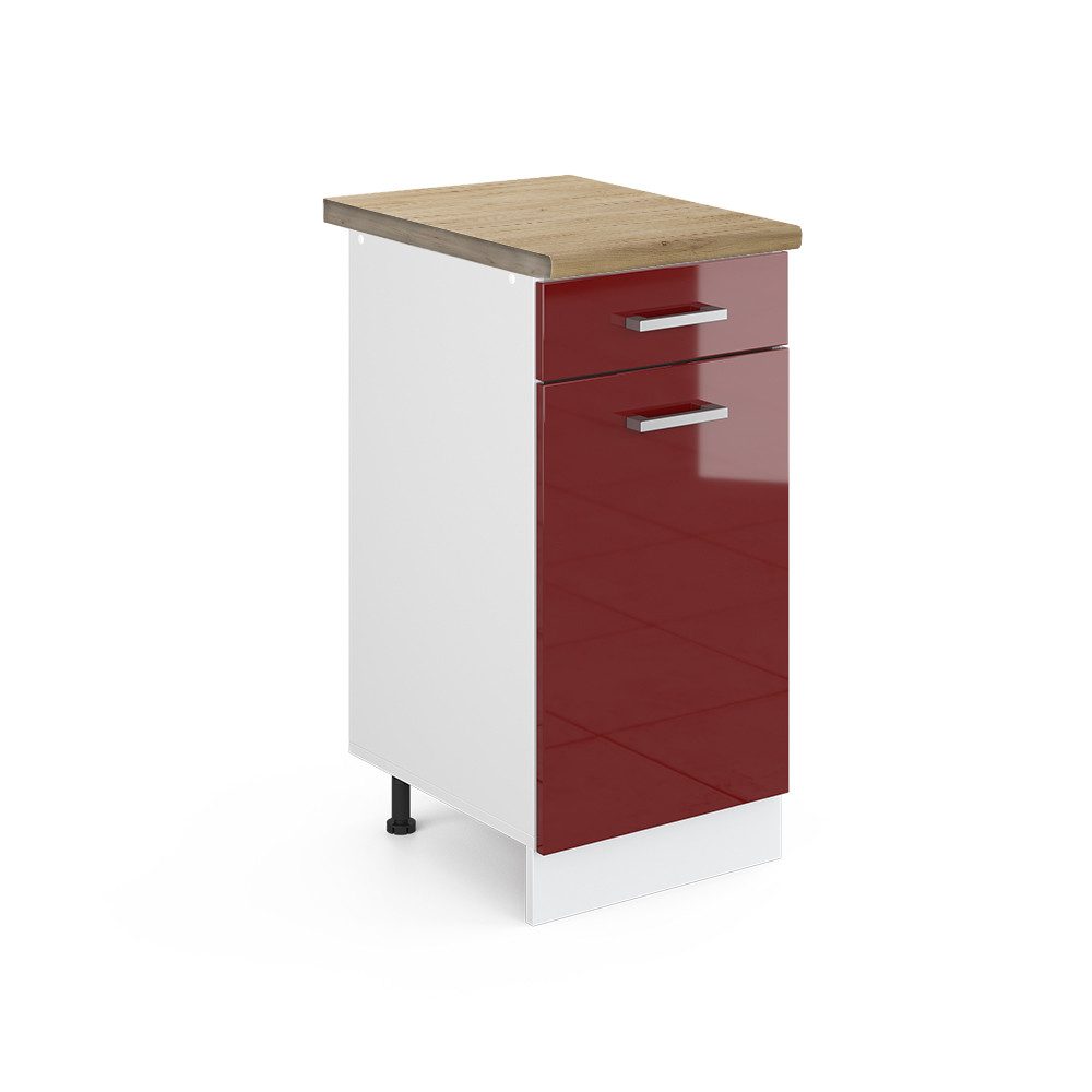 Vicco Unterschrank R-Line, Bordeaux Hochglanz/Weiß, 40 günstig online kaufen