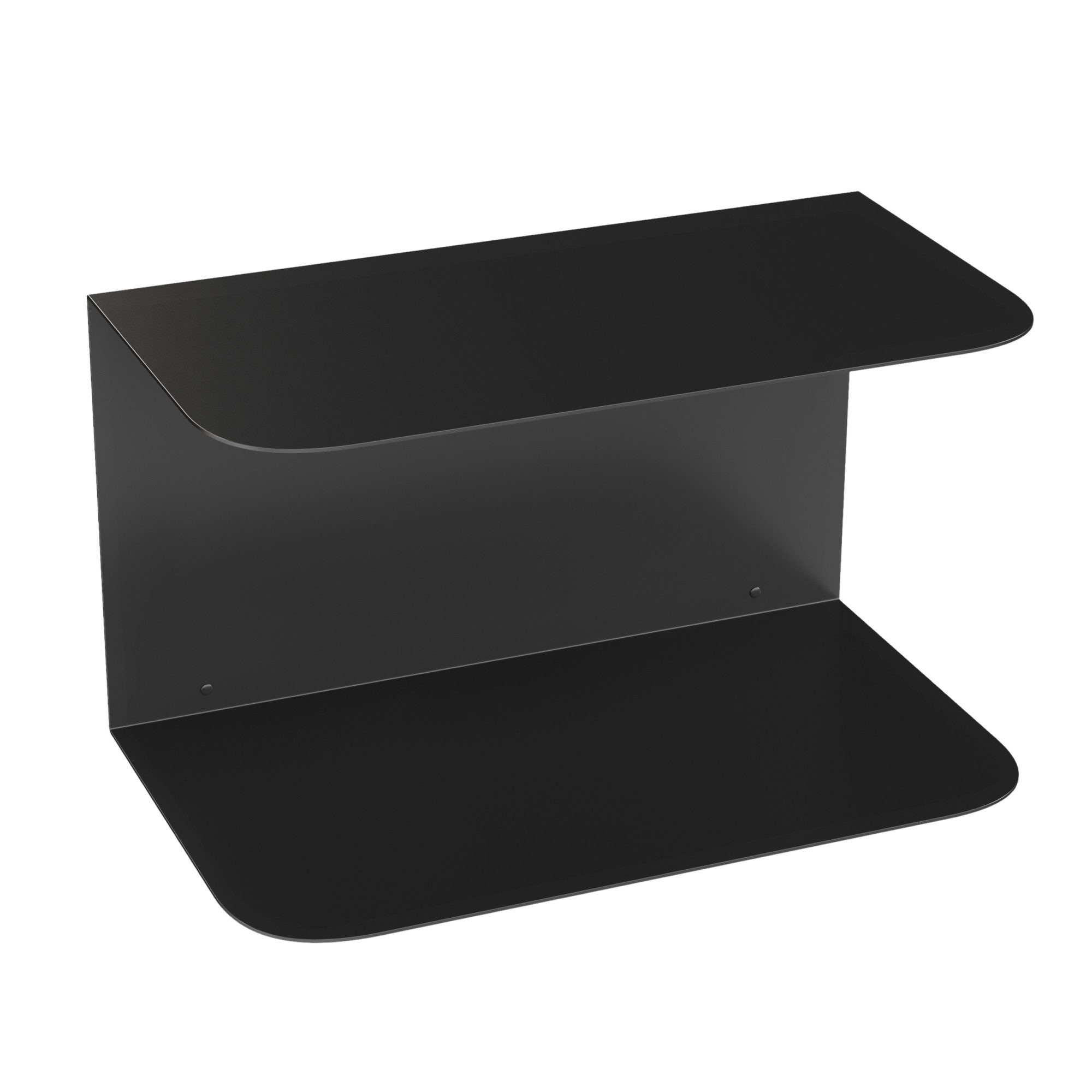en.casa Wandregal, 1-tlg., »Notodden« Stahl 40 x 23 x 23 cm Schwarz