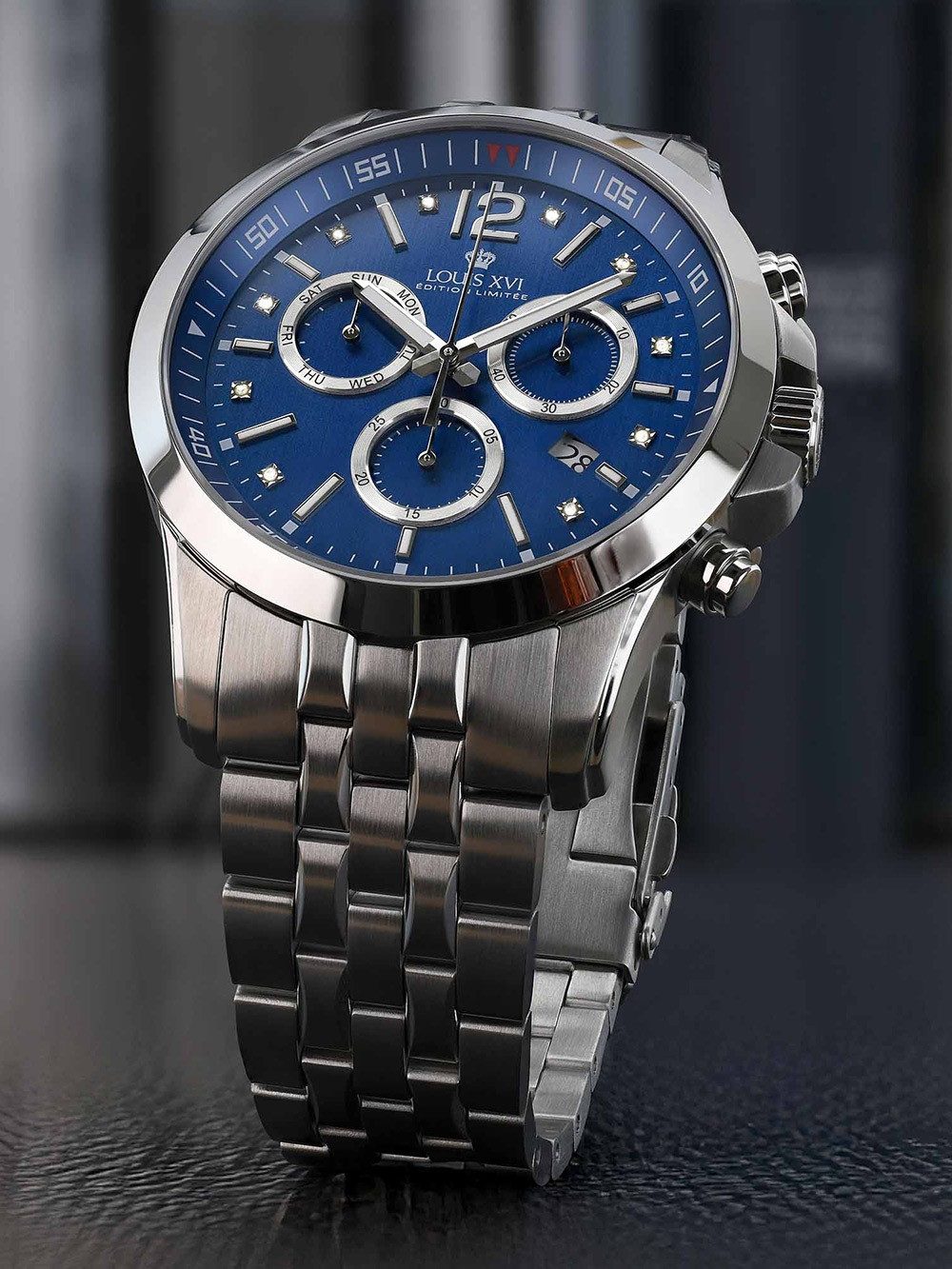 LOUIS XVI Quarzuhr Louis XVI LXVI3521 Herrenuhr Athos le Grand 2.0 Diamond 48mm 10ATM Louis XVI LXVI3521 Herrenuhr Athos le Grand 2.0 Diamond 48mm 10ATM