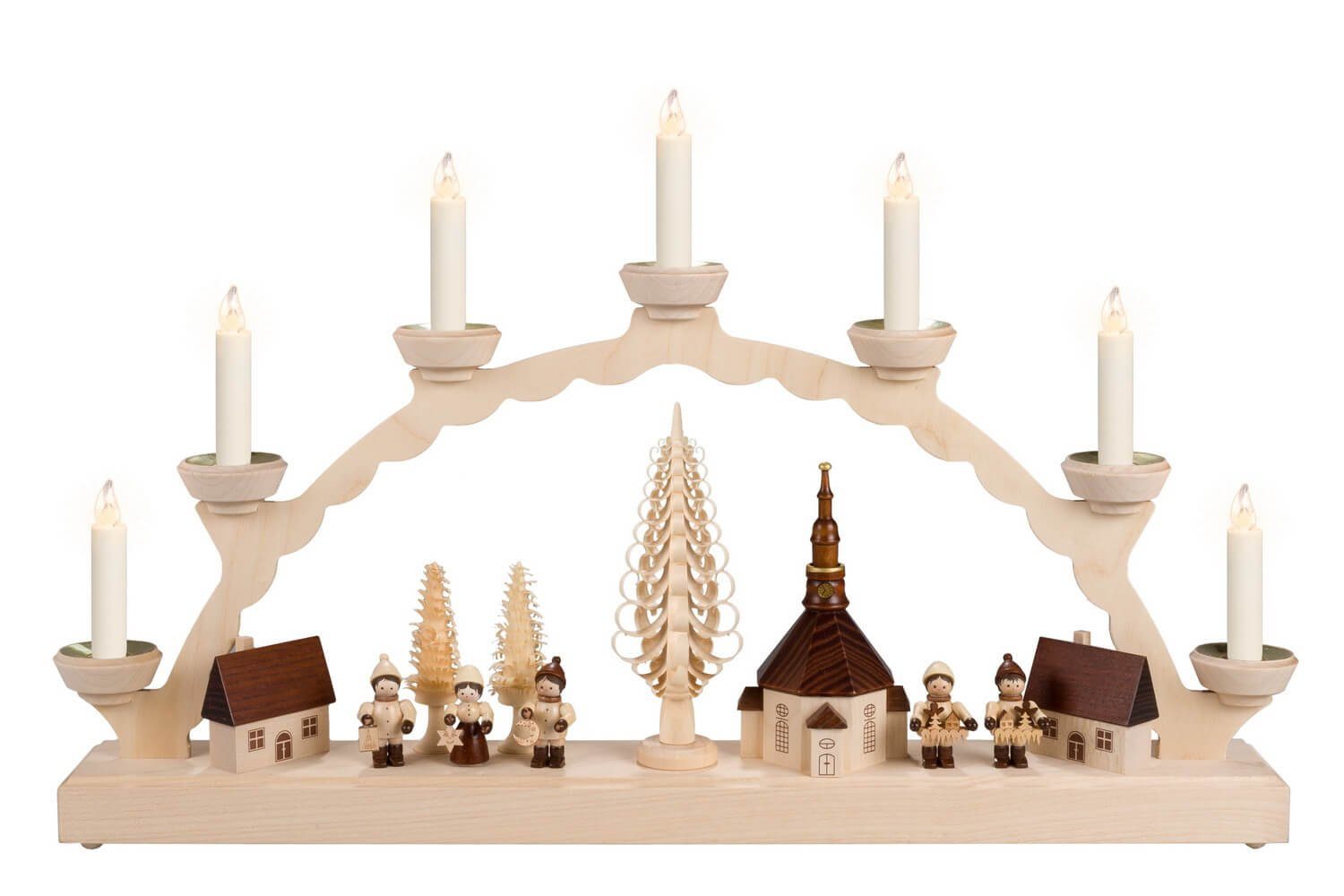 SEIFFEN.COM by Nestler LED Schwibbogen LED Schwibbogen Seiffener Dorf mit K günstig online kaufen