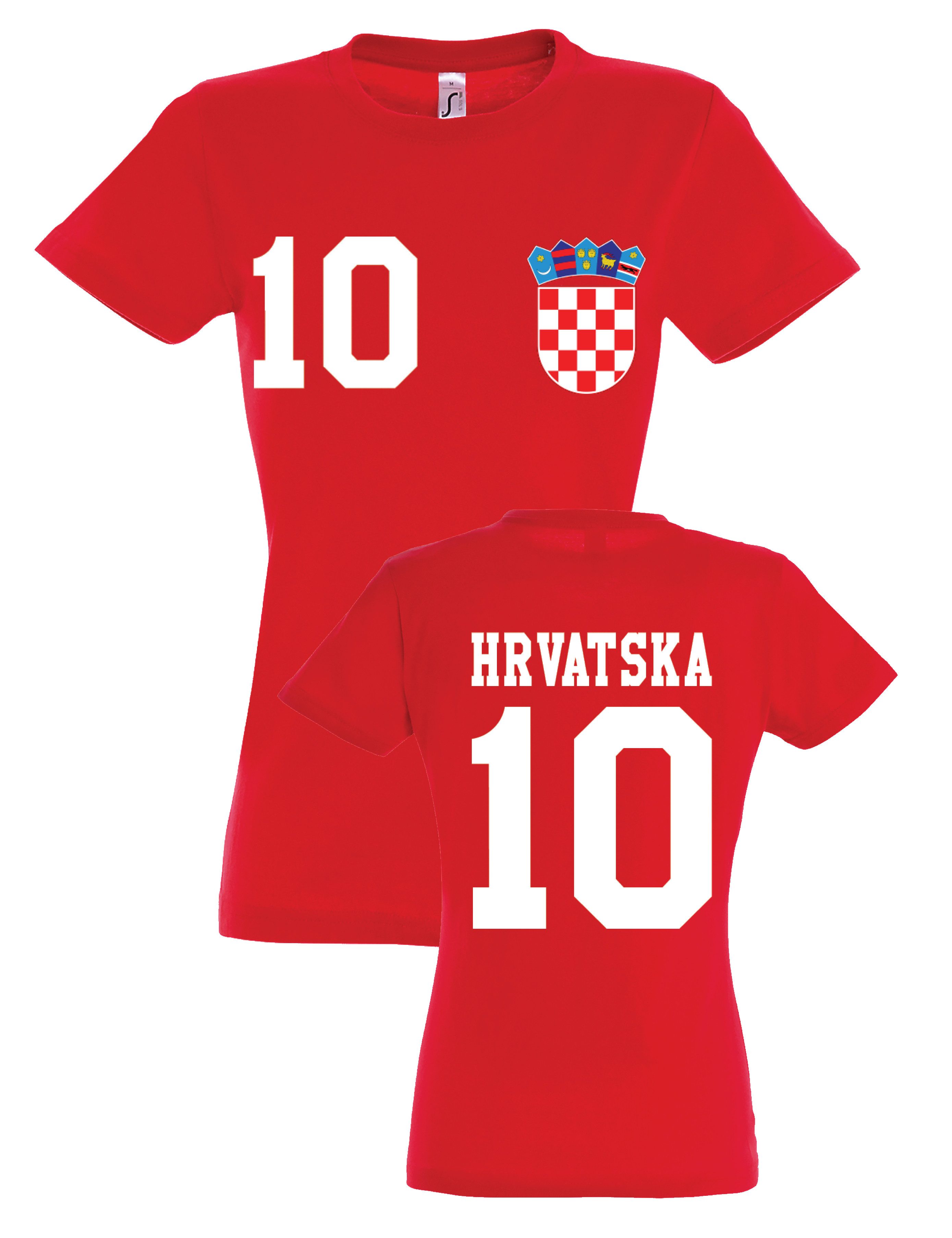 Youth Designz T-Shirt Kroatien Damen T-Shirt mit trendigem Motiv