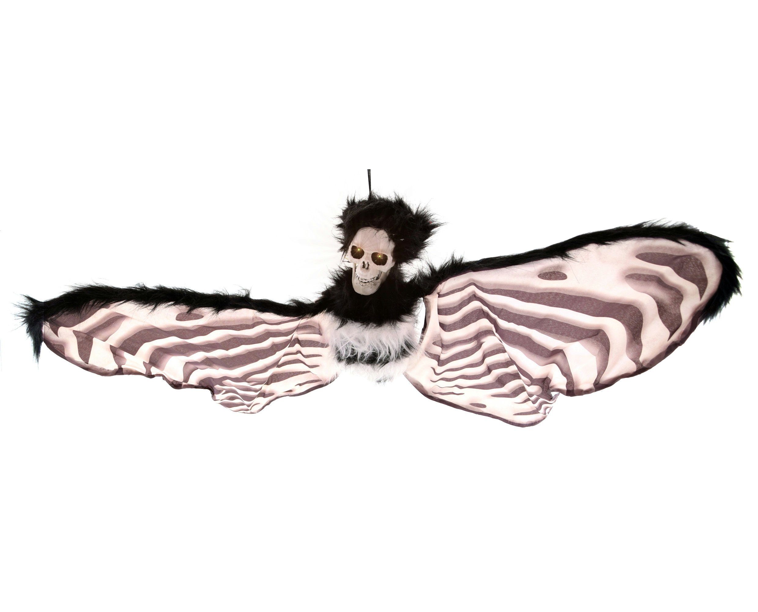 F.I.G. Dekofigur mit Sound Licht & Dekoration Halloween Schmetterling Funktion, (30cm), mit Licht Skelett Sound &