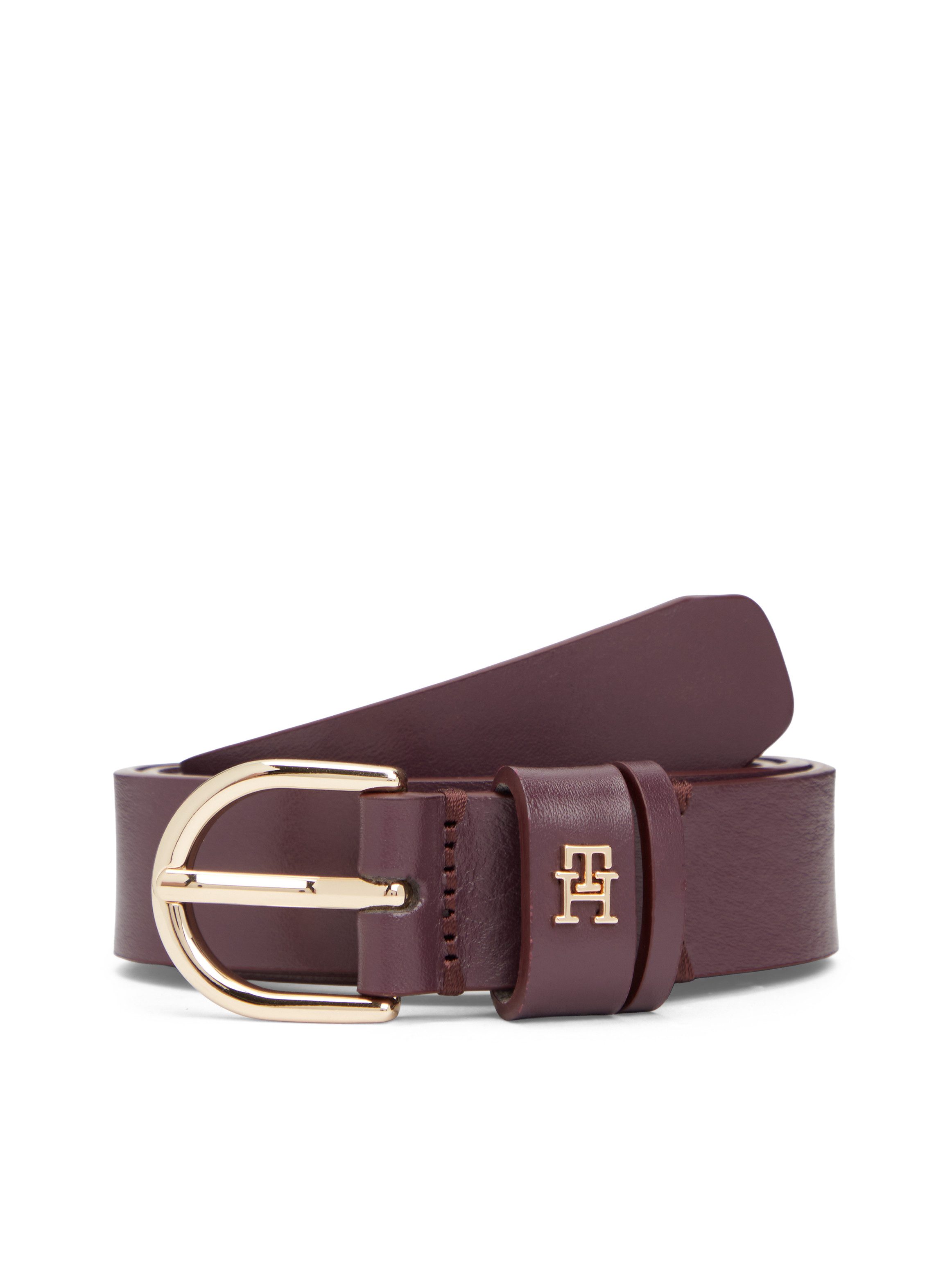 Tommy Hilfiger Ledergürtel ESSENTIAL EFFORTLESS 2.5 cm breit GOLD Logoemble günstig online kaufen