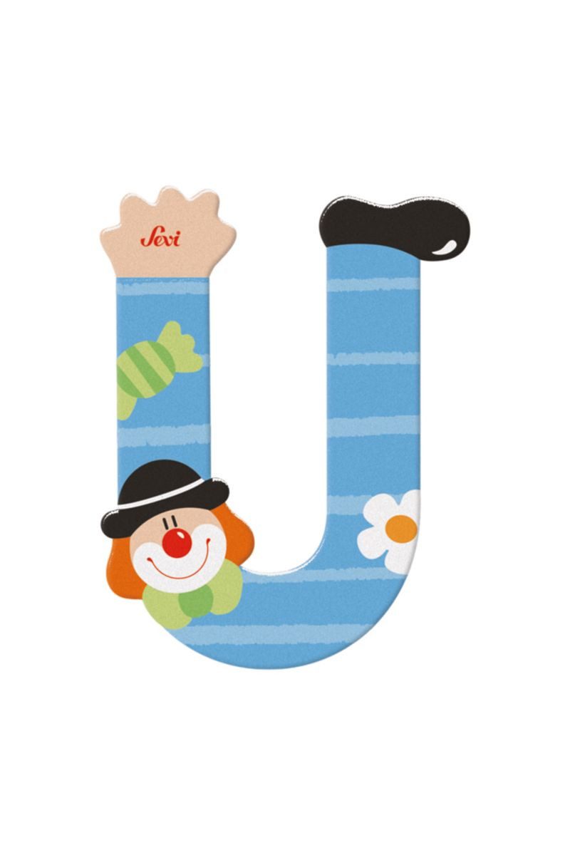 Sevi Deko-Buchstaben Sevi Buchstabe Clown U, blau