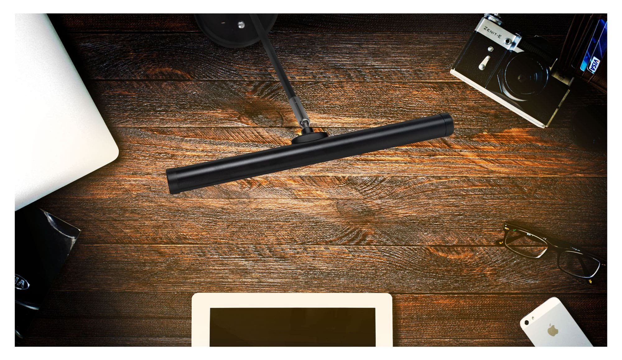 Showlite Digitalpiano PL-1WW LED Klavierleuchte, Klavierlampe mit 15 LEDs - warmweißes Licht in 2 Stufen