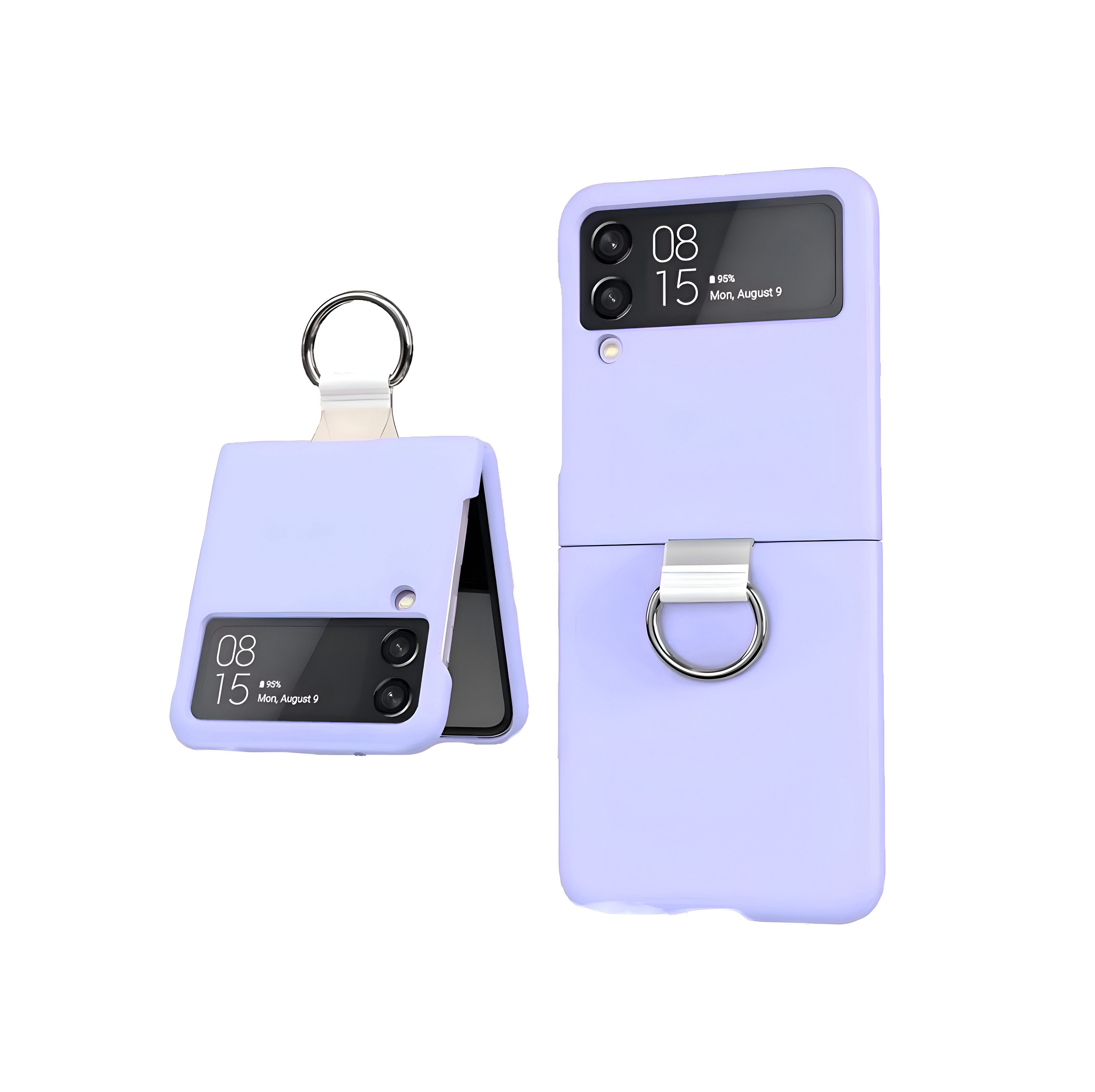 CULTZEN Handyhülle Handyhülle Für Samsung Galaxy Z Flip3 5G Ring-Halter Lila Faltbares Smartphone, Robuste Hülle, Elegant Design, Polykarbonat, Hochwertiger Schutz, Ultraleichte Abdeckung, Transparente Schutzhülle, Kabelloses Laden, Premium Material, Zubehör