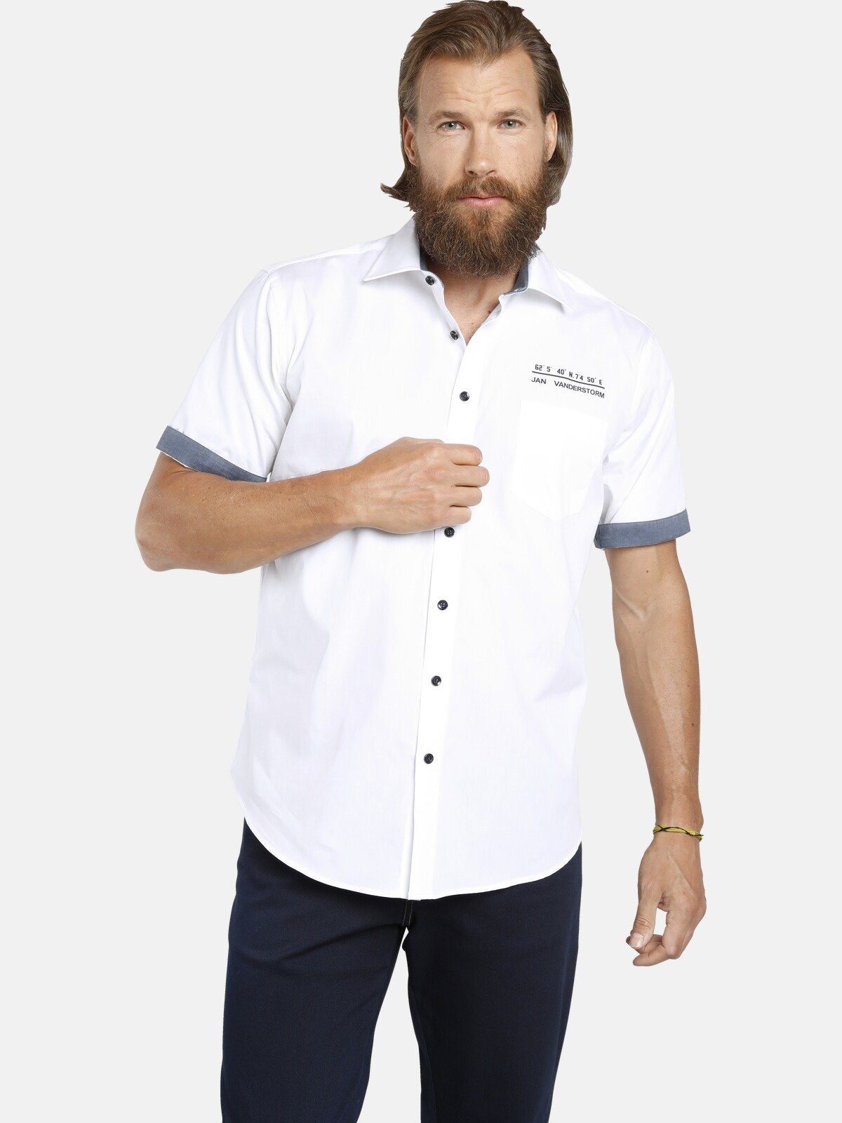Jan Vanderstorm Kurzarmhemd EVIN Comfort Fit günstig online kaufen