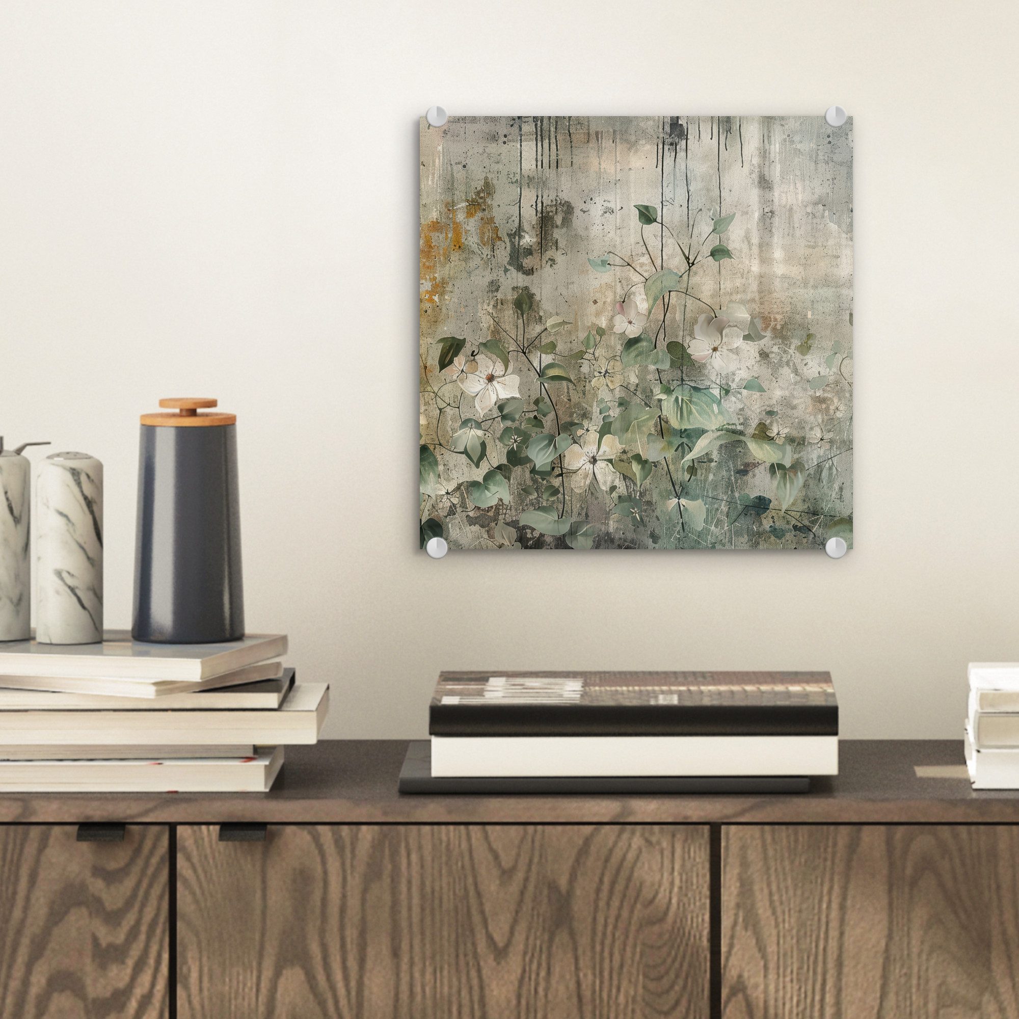 MuchoWow Acrylglasbild Blumen - Blätter - günstig online kaufen