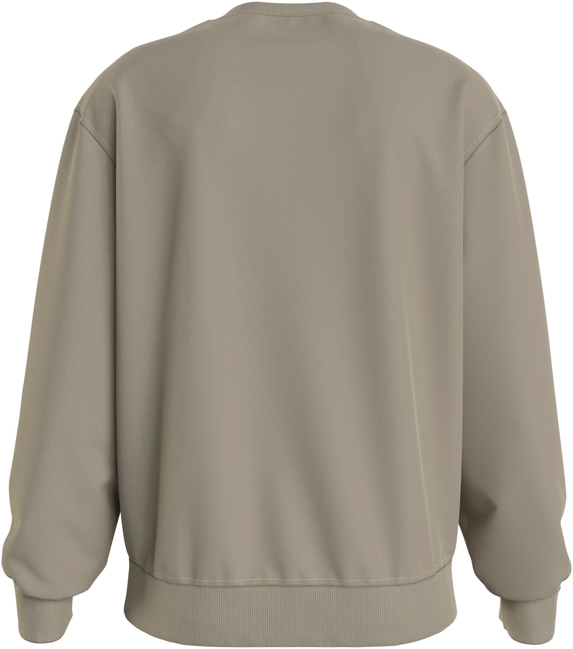 Sweatshirt CREW beige NECK STENCIL Jeans Calvin Klein MONOLOGO