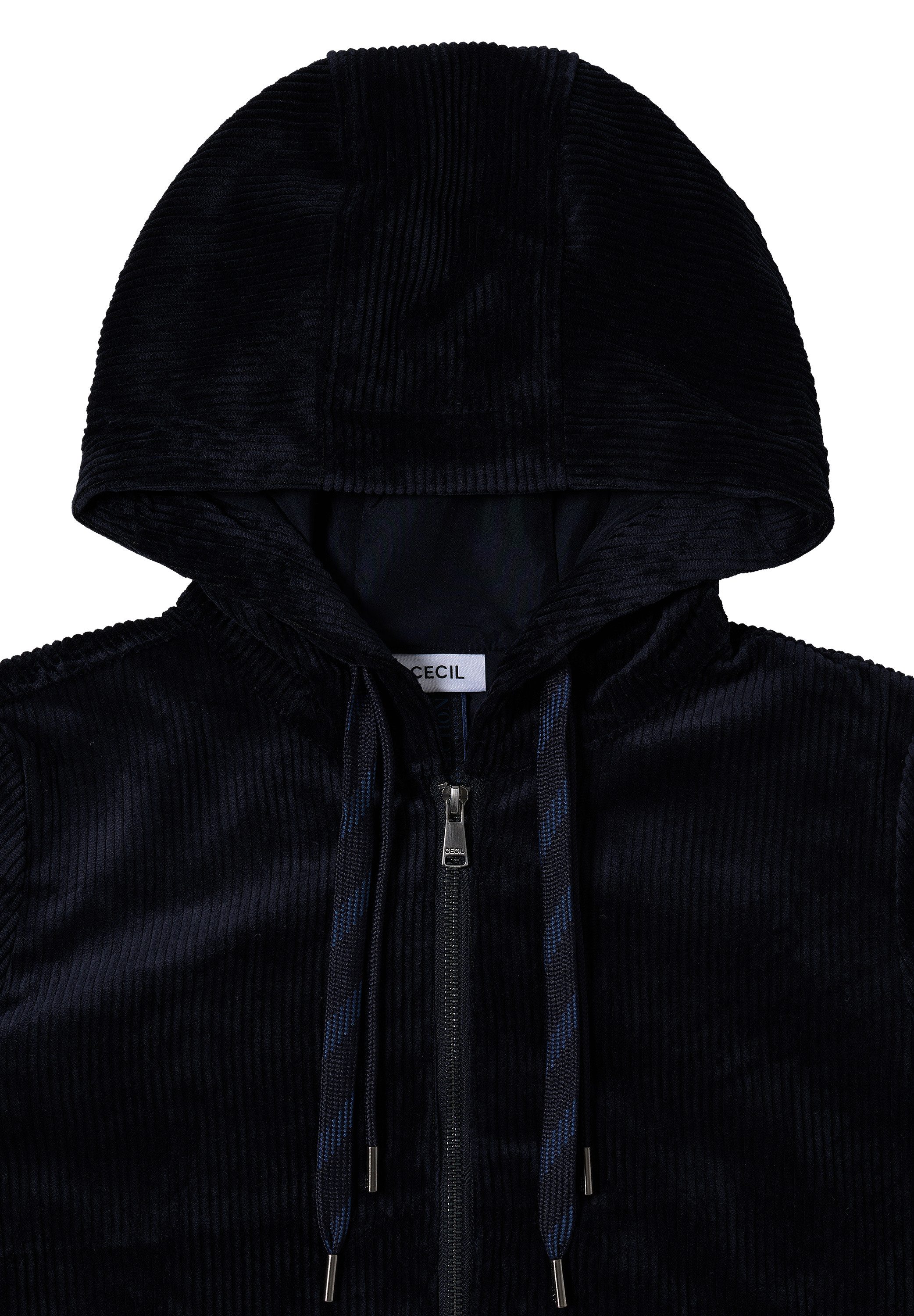 CECIL Cordjacke mit Kapuze mit Tunnelzugband