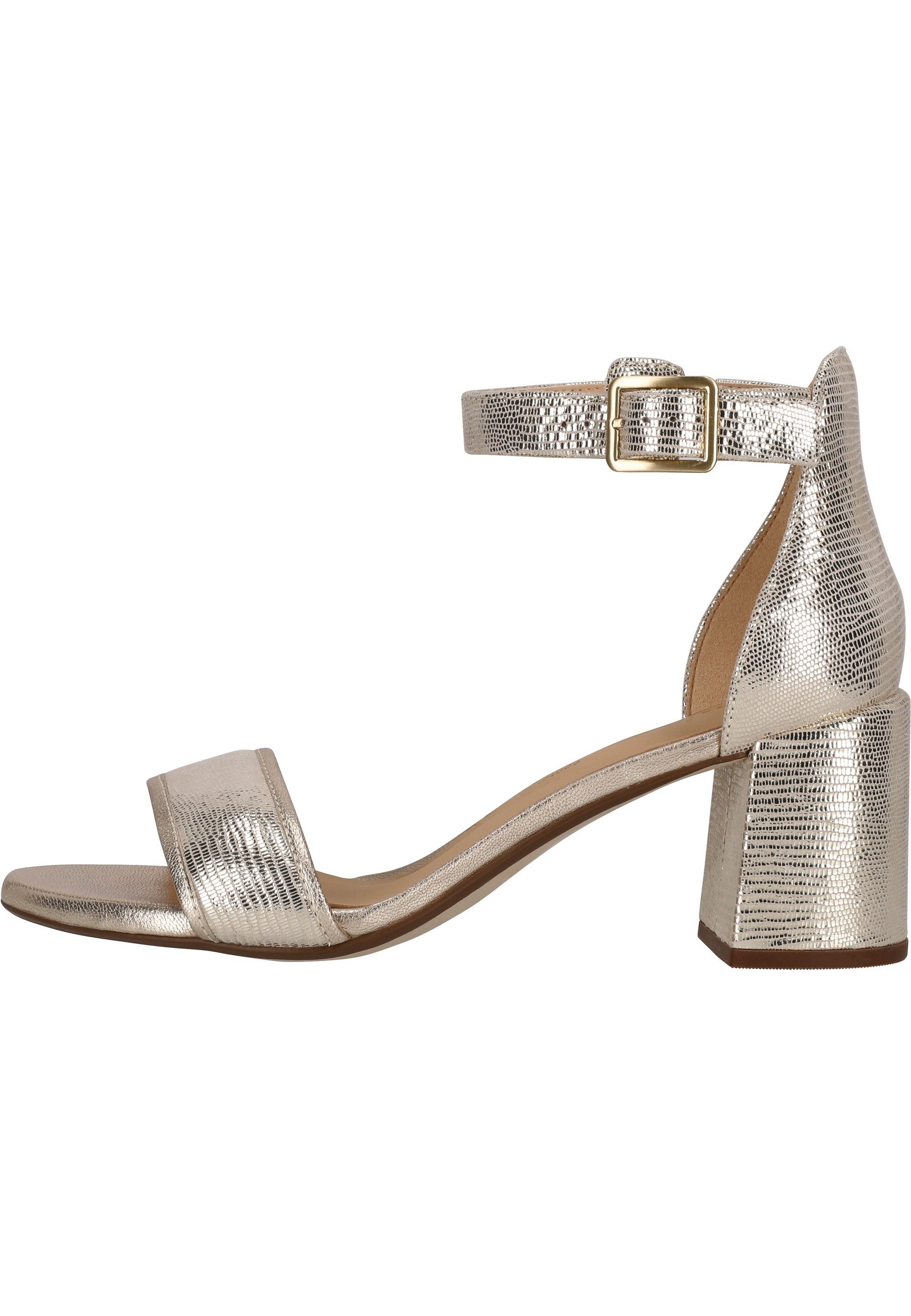 Clarks Ezoria Mae Sandale mit Metallic-Look und hohem Komfort günstig online kaufen