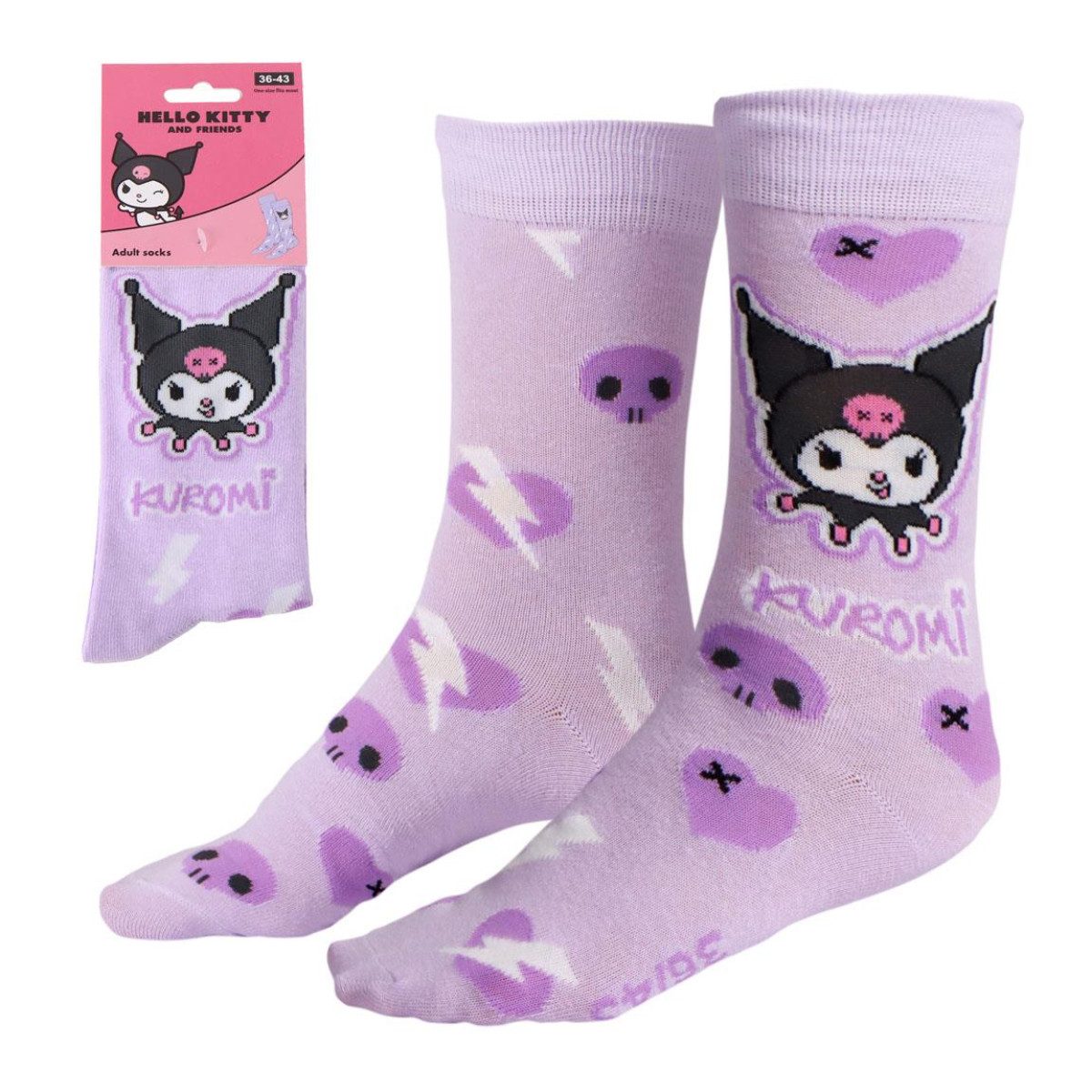 Hello Kitty Socken Kuromi Erwachsenen Socken Lifestyle Design Größe 36-43