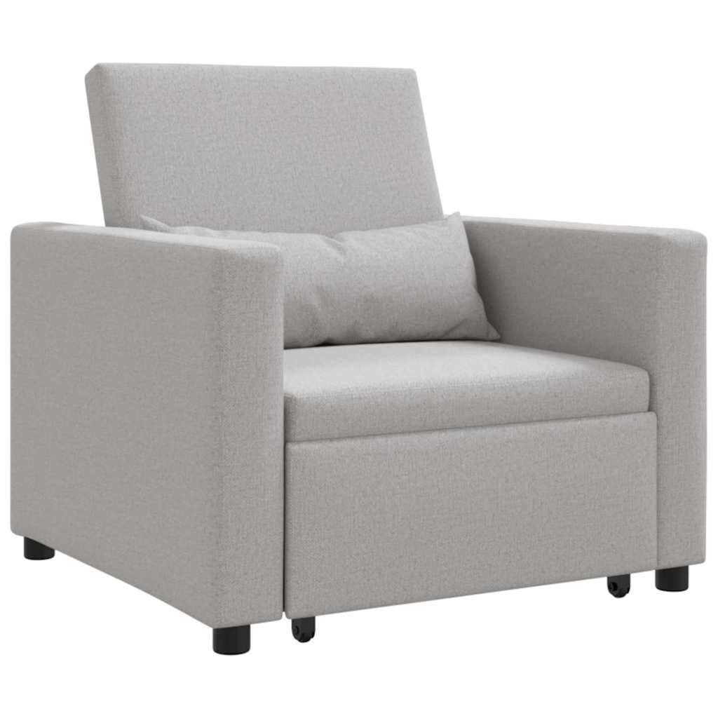 vidaXL Sessel Einzel-Schlafsofa mit Rädern Wolkengrau günstig online kaufen