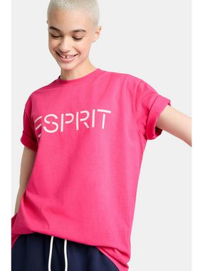 Esprit T-Shirt Unisex Logo-T-Shirt aus Baumwolljersey (1-tlg)