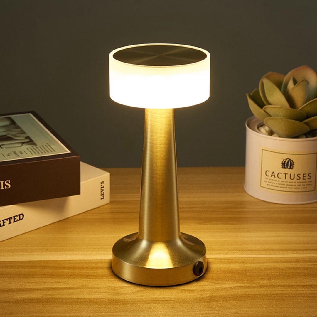 DAYUT LED Tischleuchte LED-Tischlampe, Vintage Soft Dimming, Touch-Nachtlicht