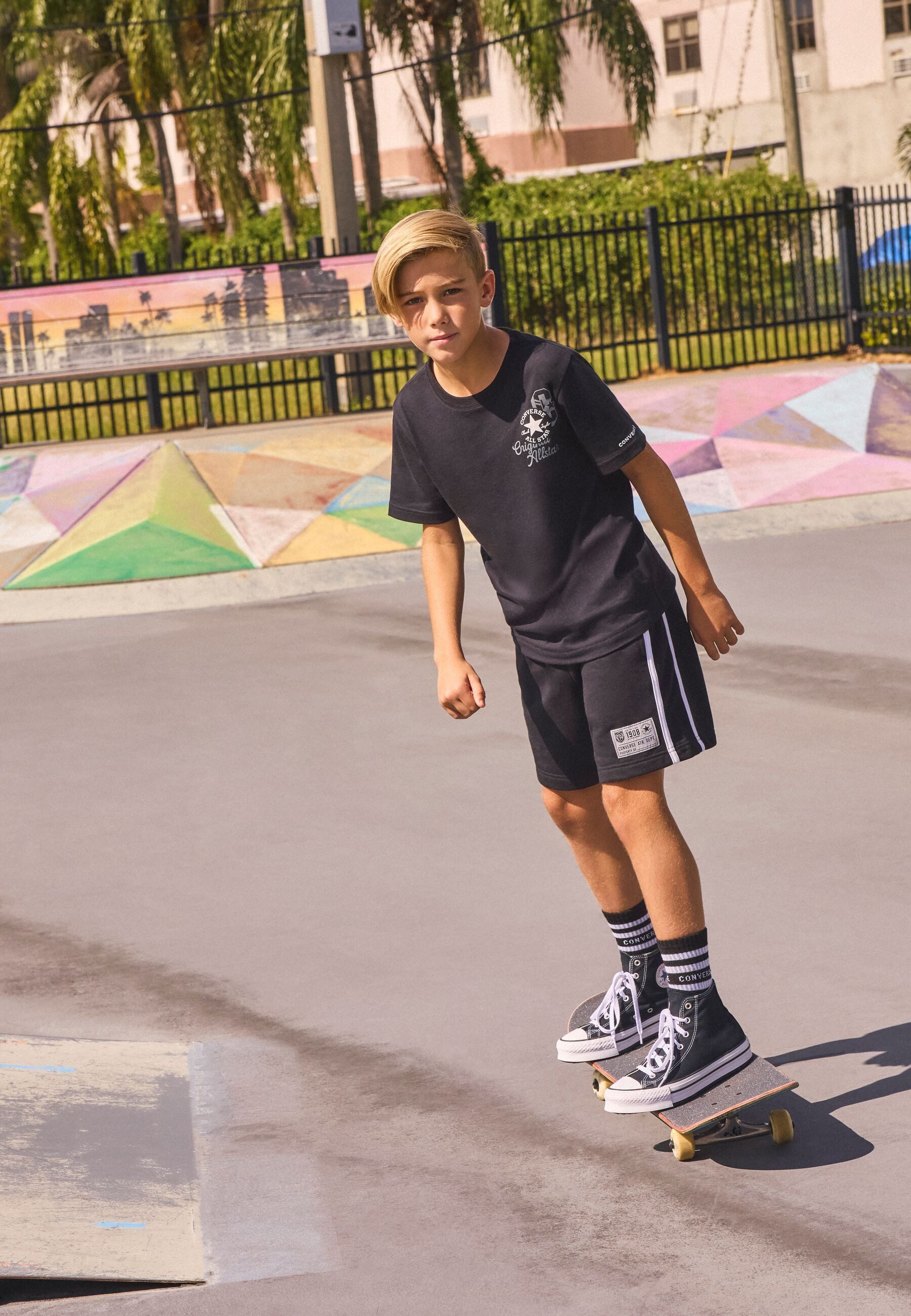 Converse T-Shirt CNVB RETRO FRONT BACK LOGO TEE für Kinder