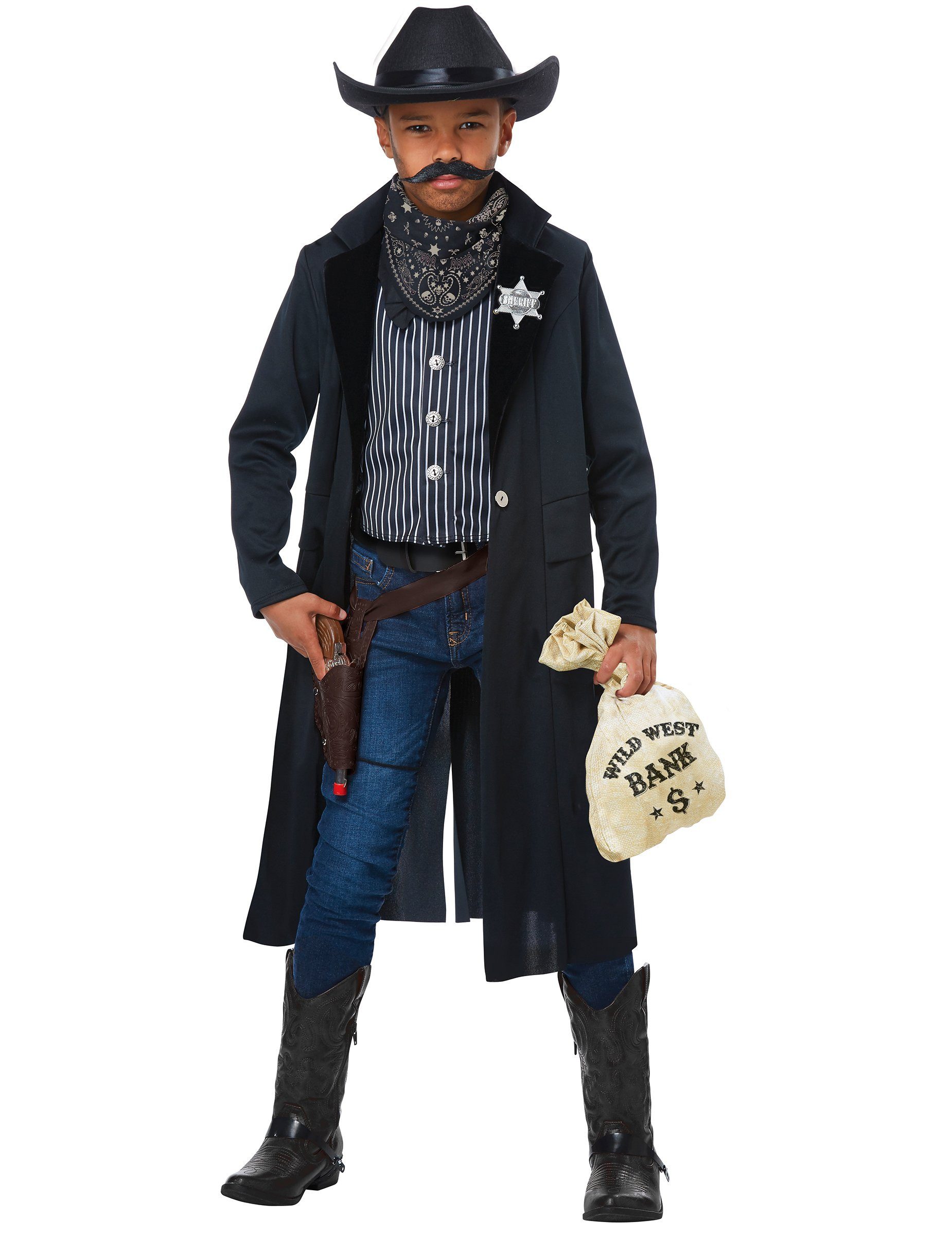 Kostüm Sheriff-Kostüm für Kinder Cowboy-Kostüm dunkelblau