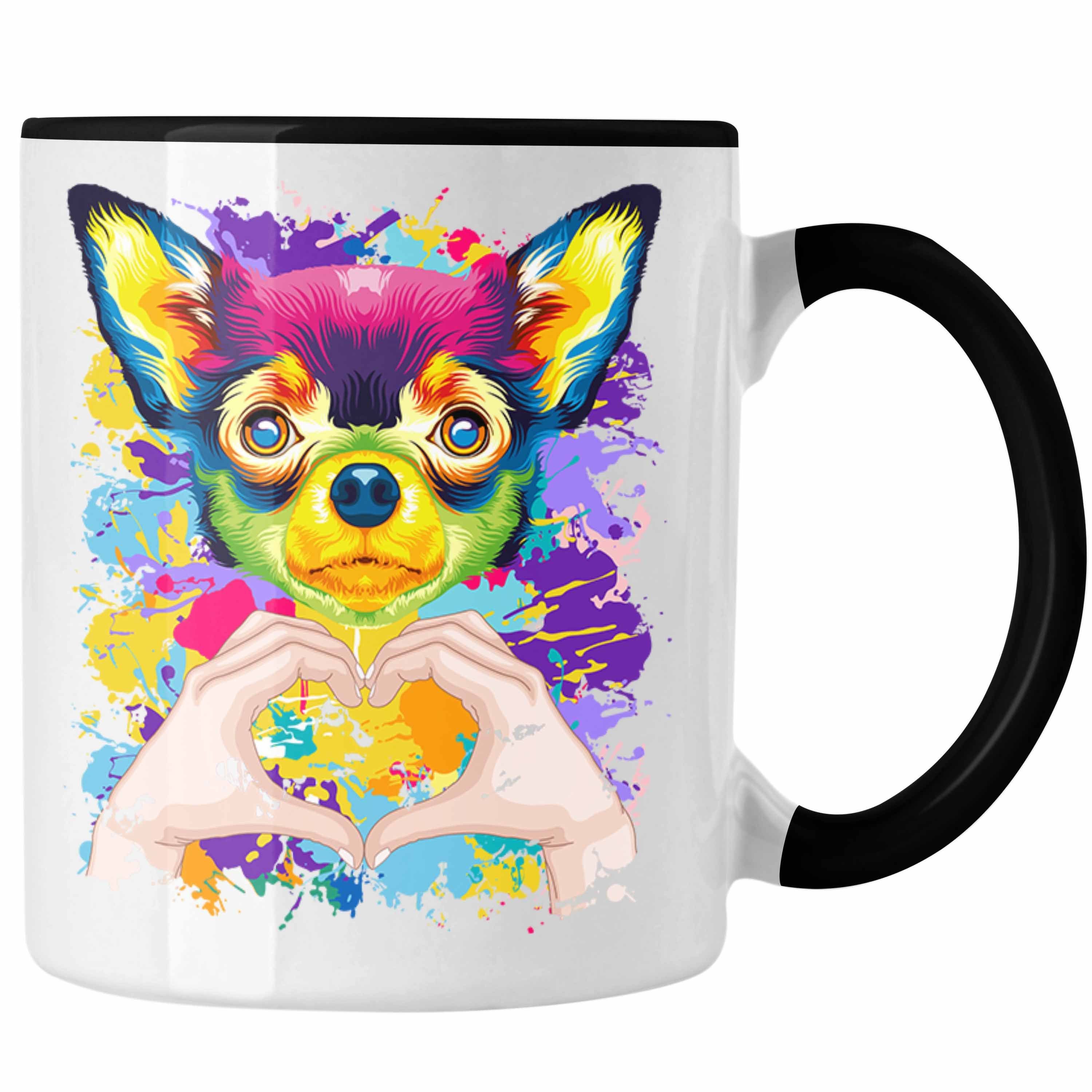 Trendation Tasse Chihuahua Besitzer Farbe Love Tasse Geschenk Lustiger Spruch Geschenki Schwarz
