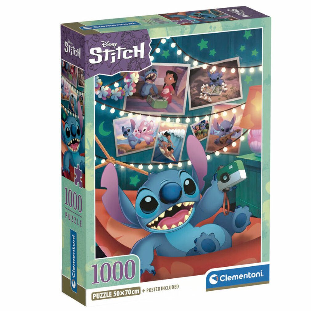 Clementoni® Puzzle Disney Stitch-Puzzle 1000Stück, Puzzleteile