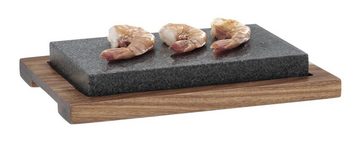 kela Tischgrill Heißer Stein-Set COUNTRY, 2-teilig, 16 x 24 cm, 0,00 W, Brett aus Akazienholz, Stein aus Granit